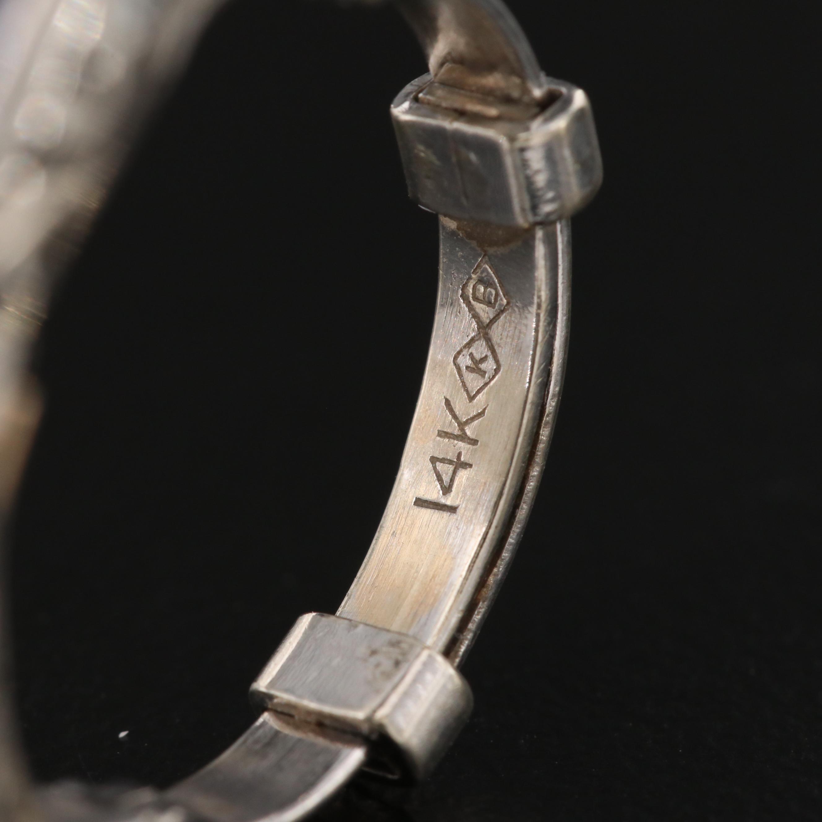 Art Deco Karlan & Bleicher Inc. 18K and 14K Diamond and Sapphire Ring