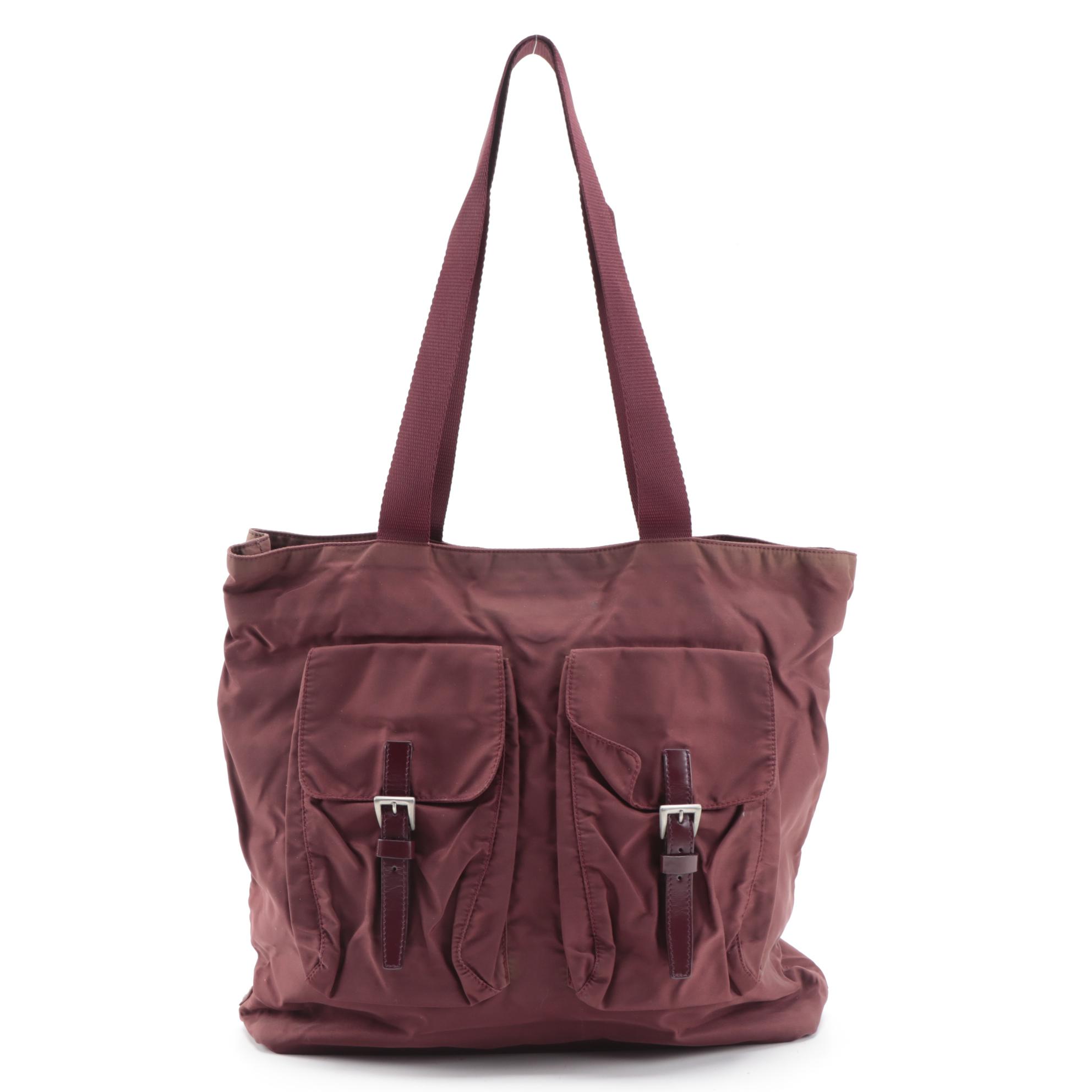 Prada Tessuto Tote Bag in Amaranth Nylon