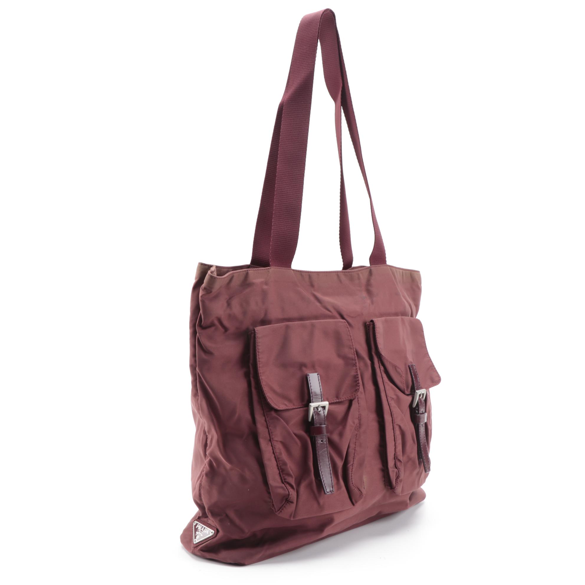 Prada Tessuto Tote Bag in Amaranth Nylon