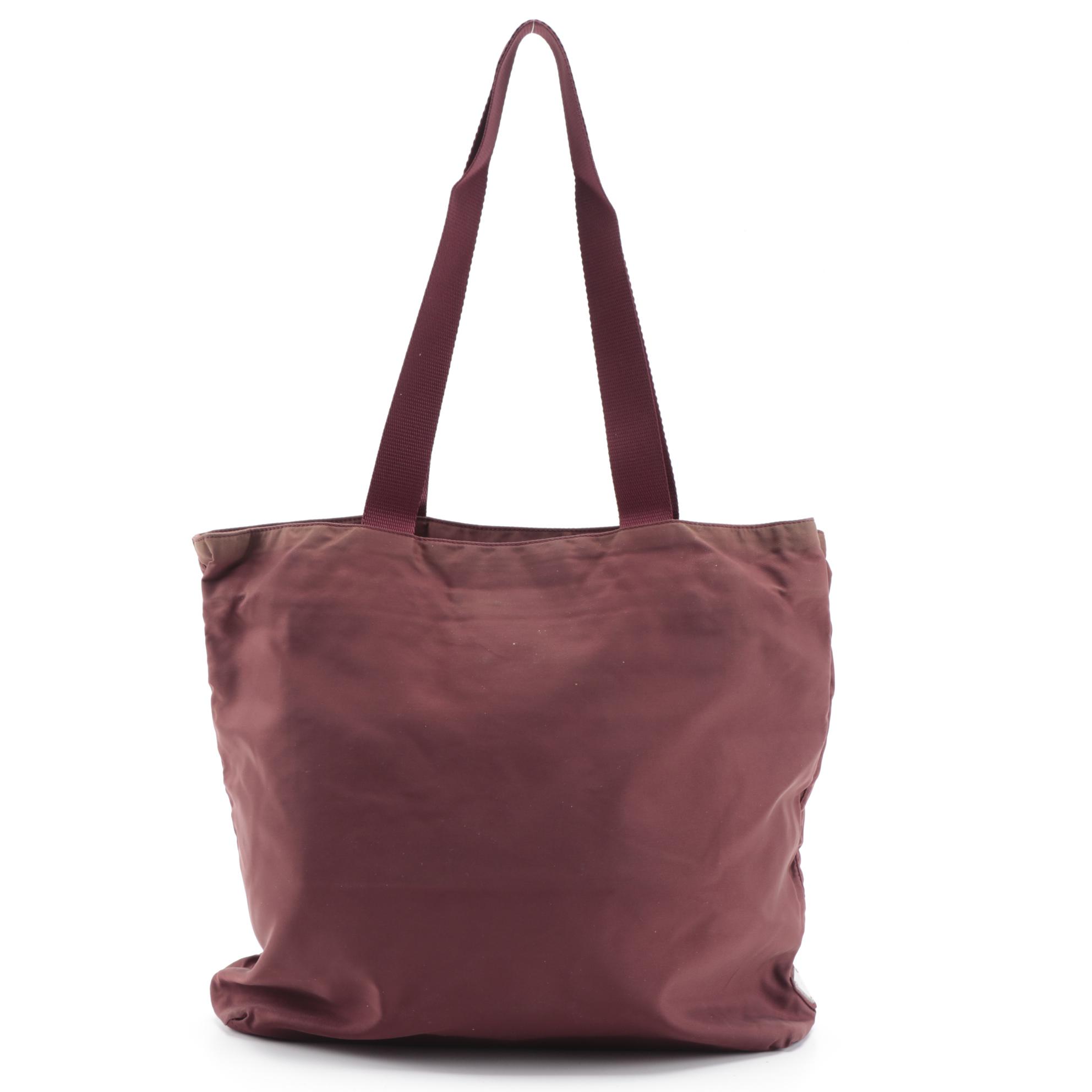 Prada Tessuto Tote Bag in Amaranth Nylon
