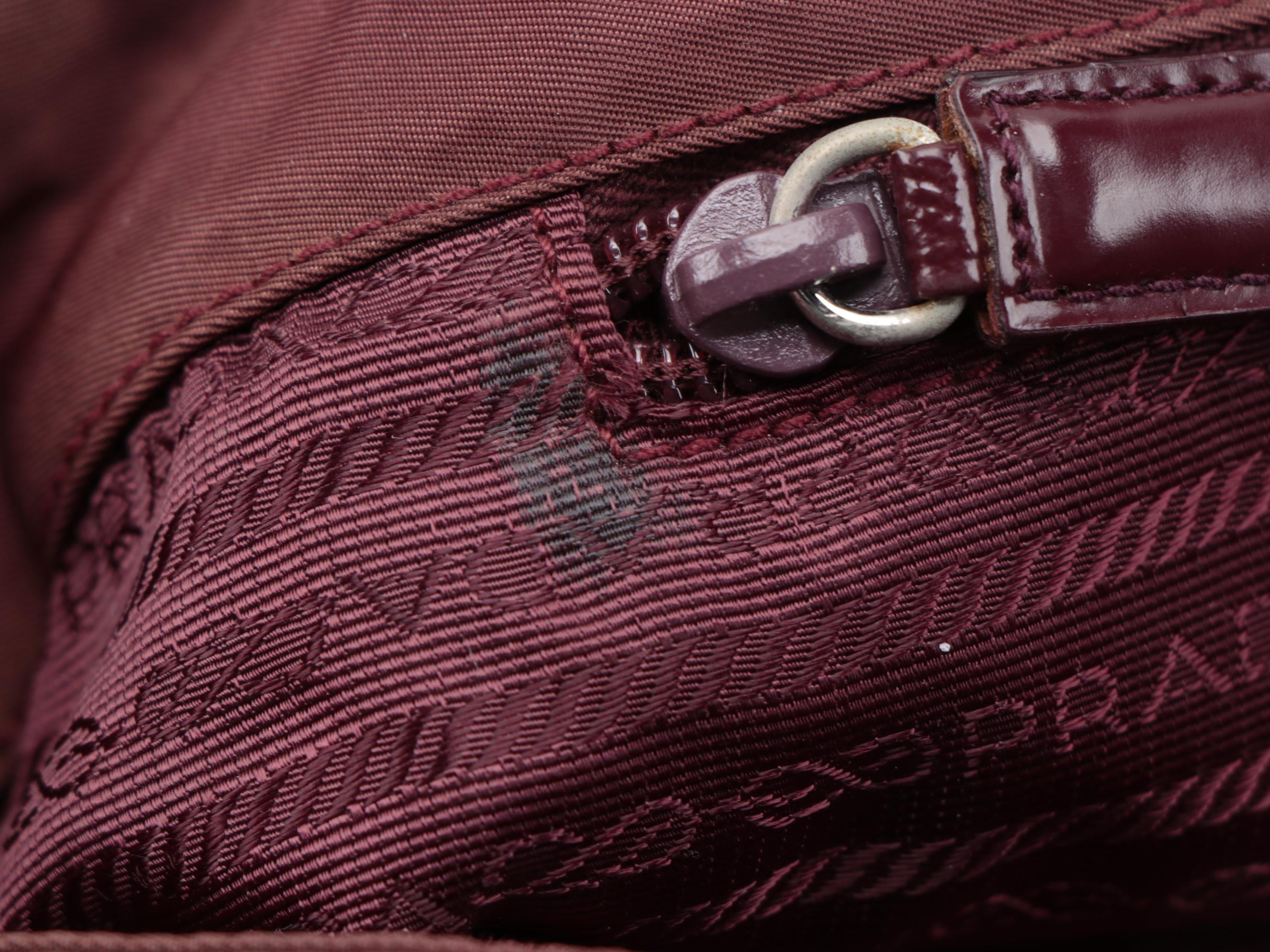 Prada Tessuto Tote Bag in Amaranth Nylon