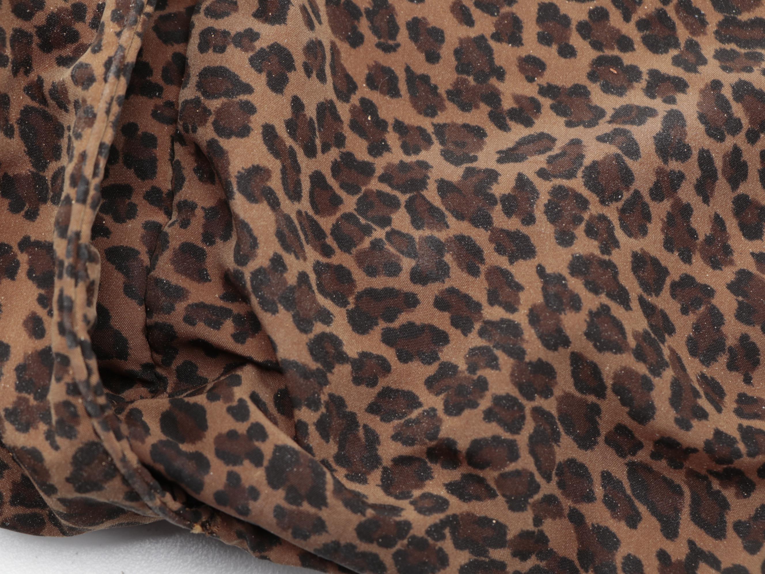 Bottega Veneta Leopard Print Nylon Hobo Bag