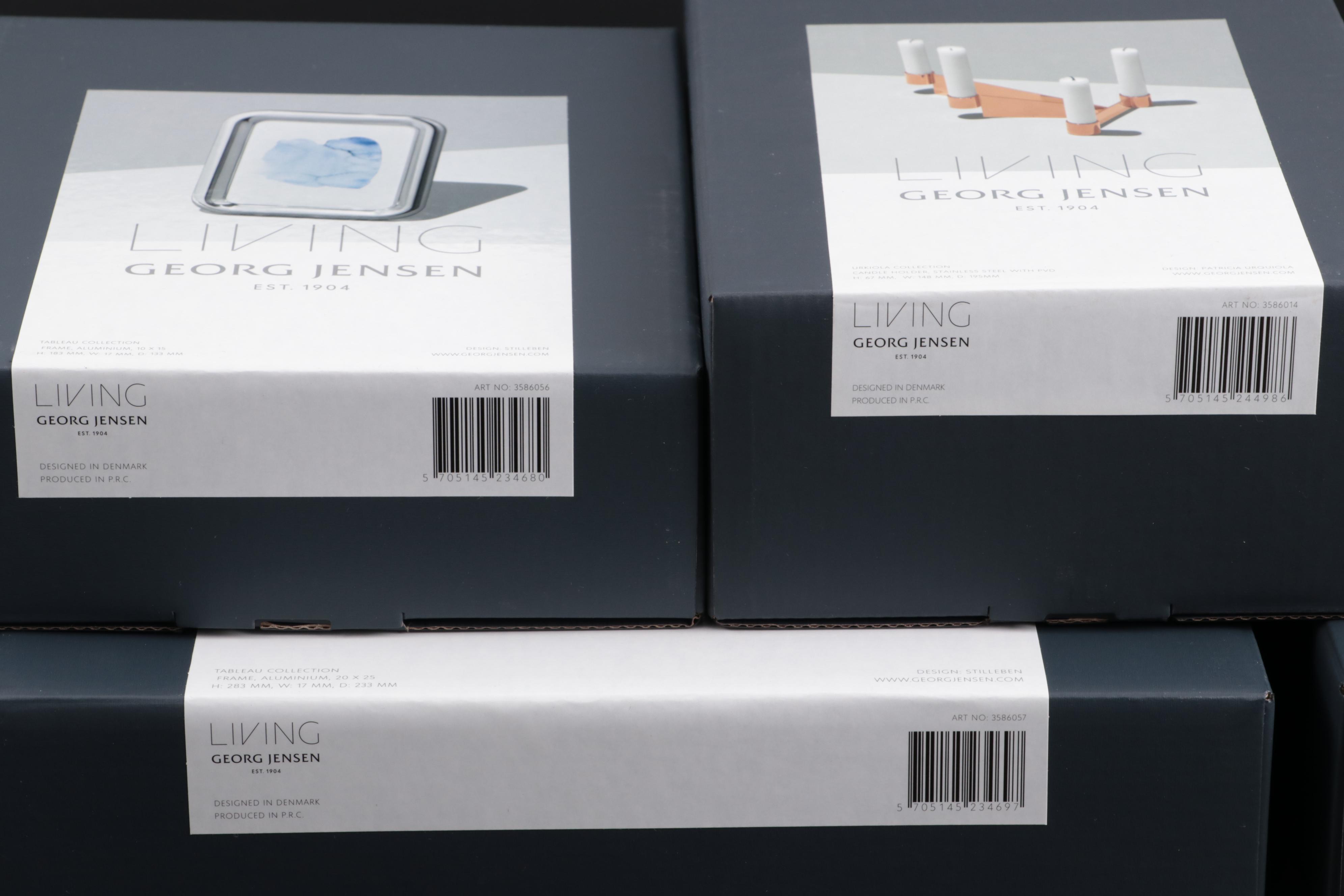 Georg Jensen "Tableau" Picture Frames with "Urkiola" Candlestick Holders