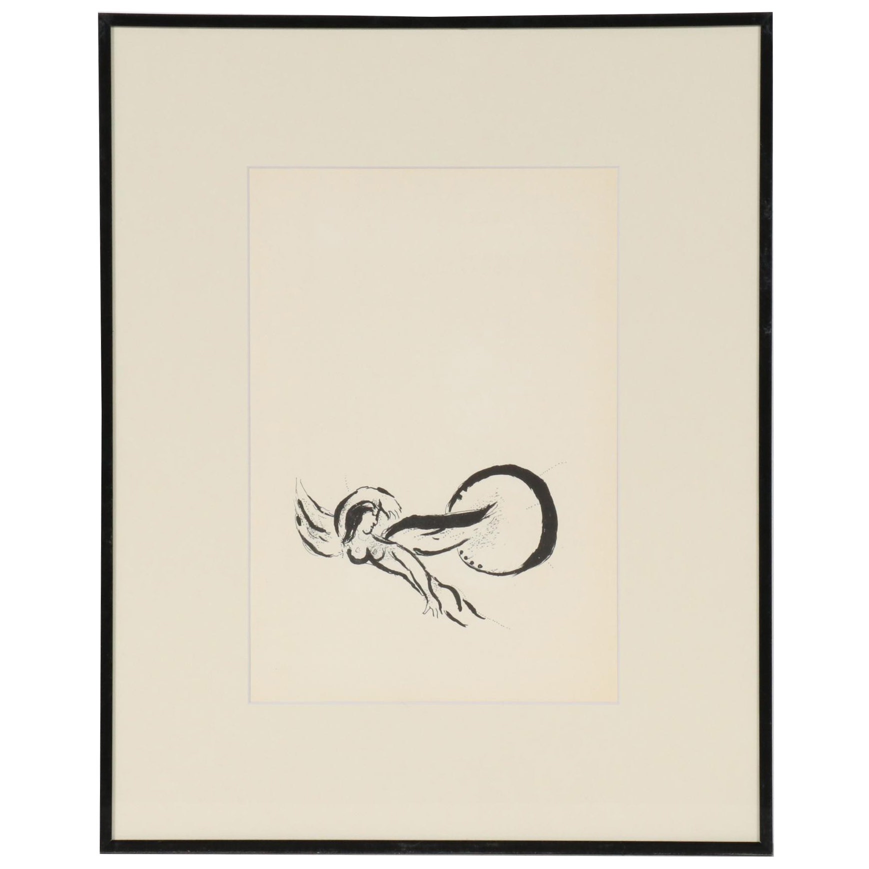 Marc Chagall Lithograph "The Little Angel" for "Derrière le Miroir," 1957