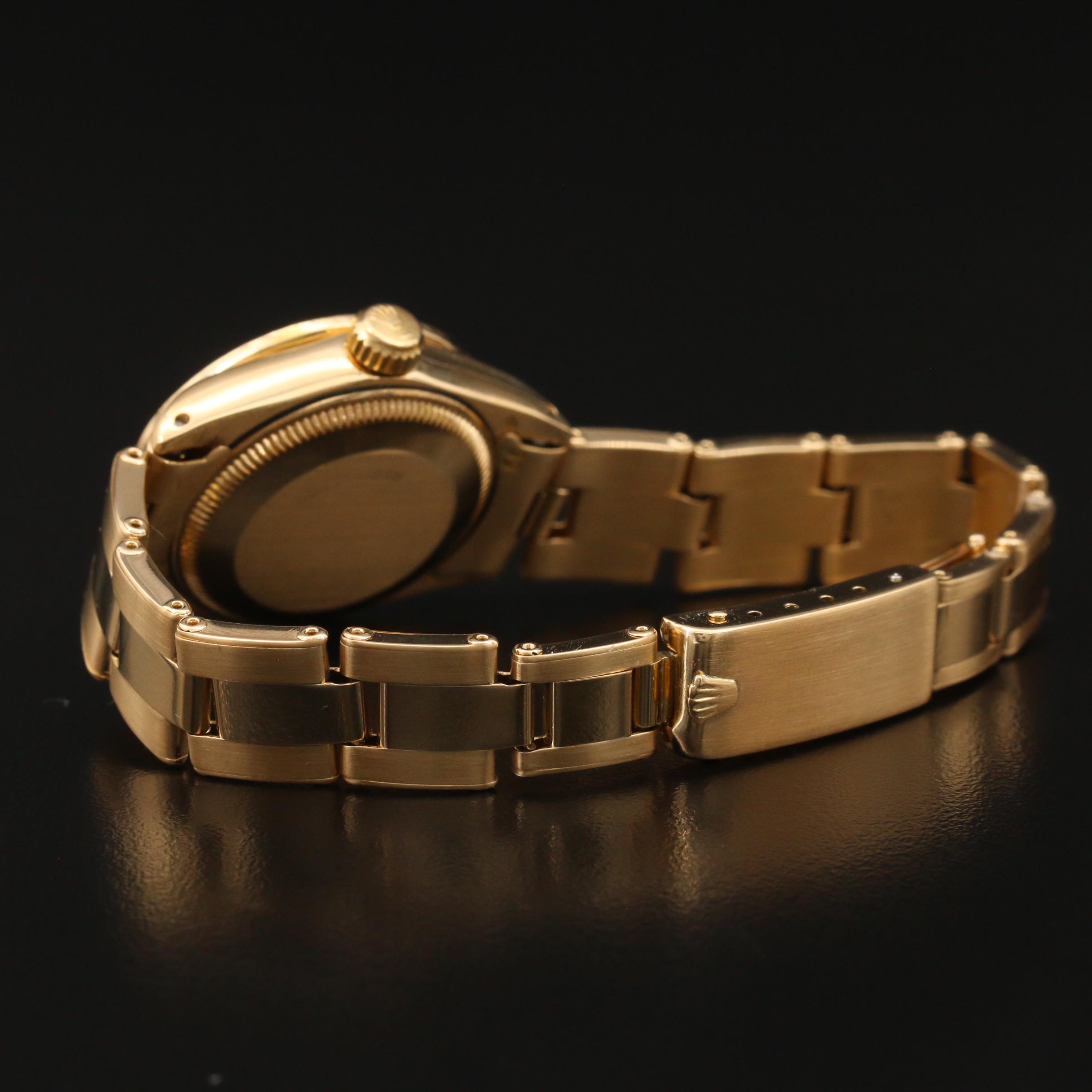 1979 Rolex Datejust 18K Yellow Gold Diamond Automatic Watch