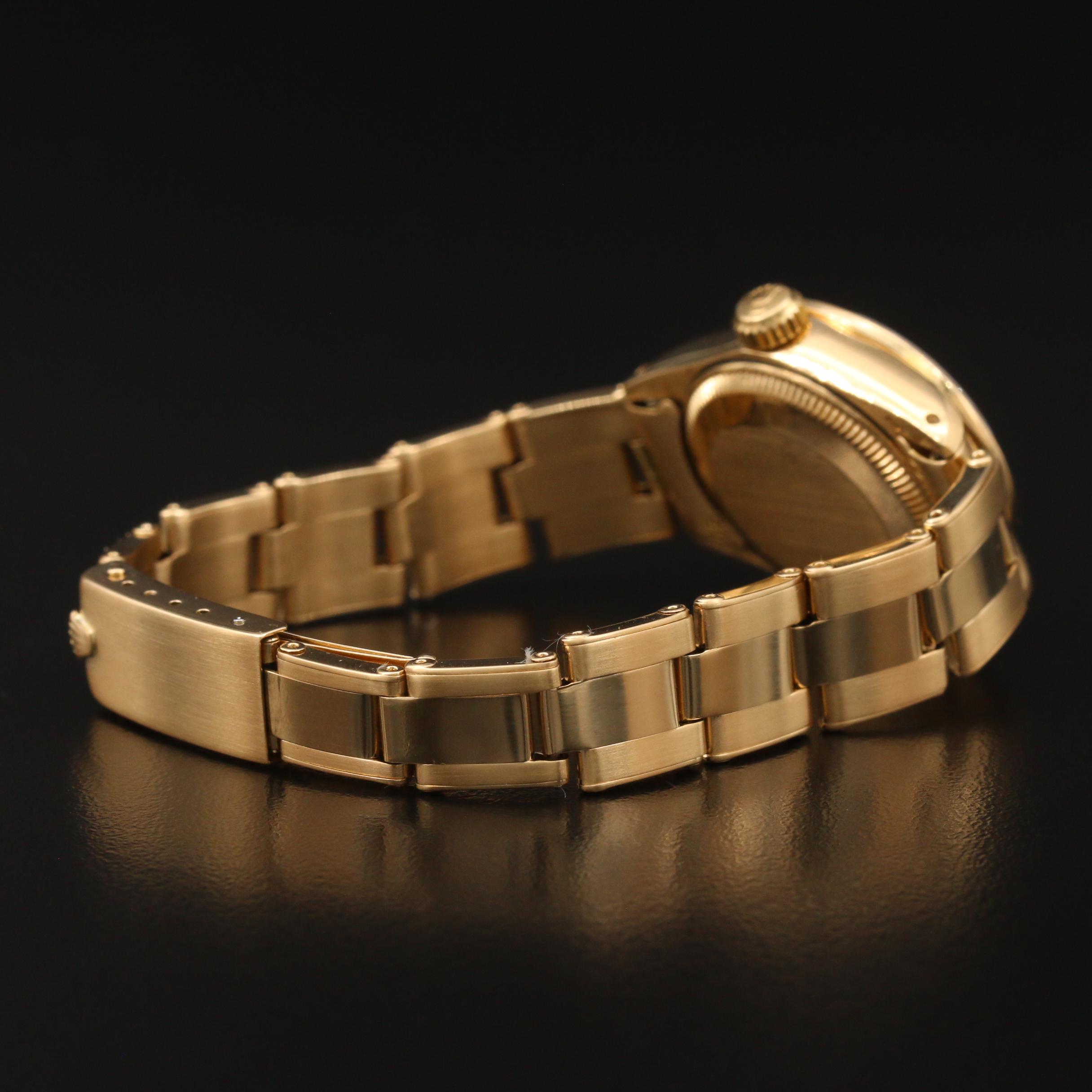 1979 Rolex Datejust 18K Yellow Gold Diamond Automatic Watch