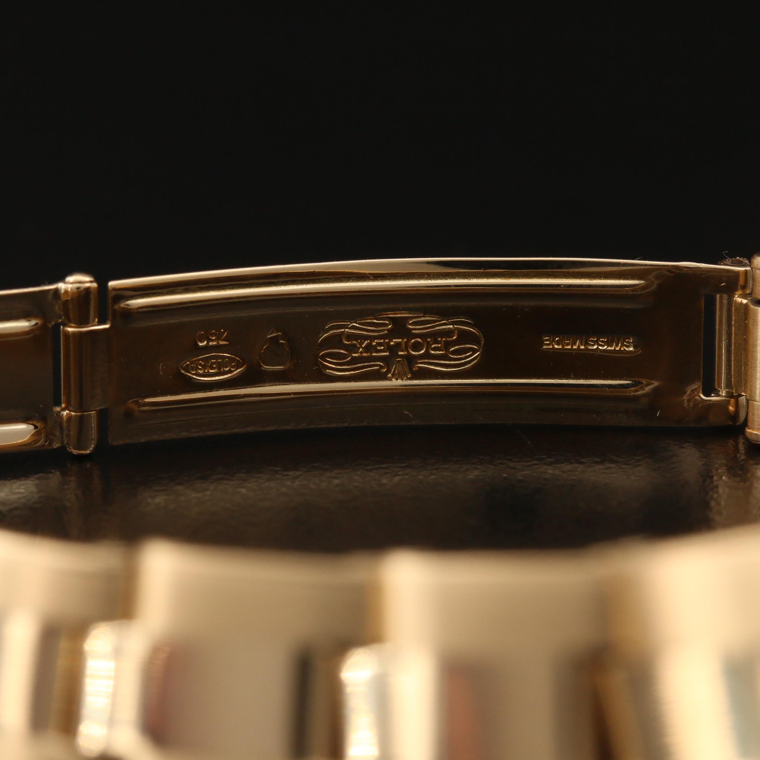 1979 Rolex Datejust 18K Yellow Gold Diamond Automatic Watch