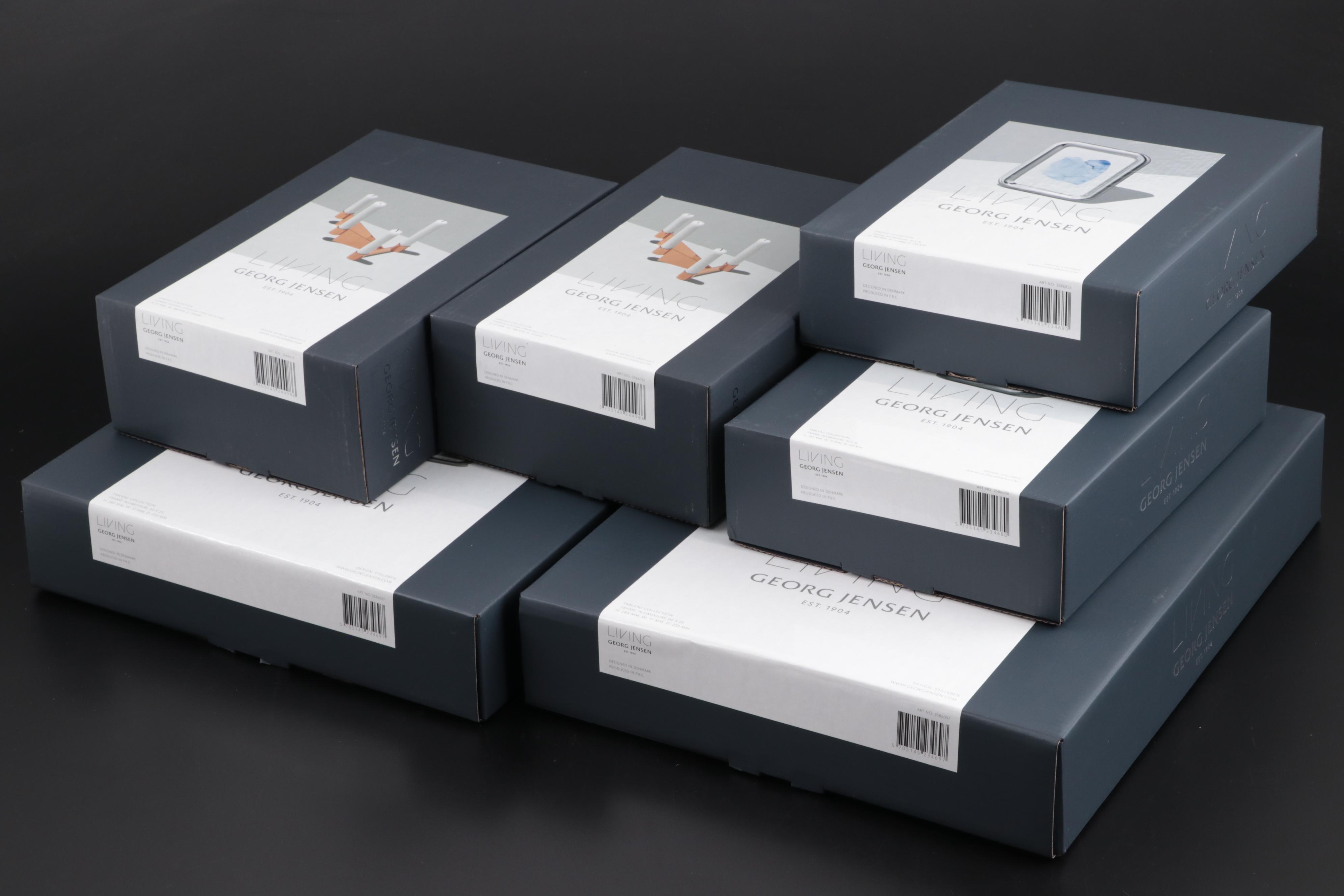 Georg Jensen "Tableau" Picture Frames with "Urkiola" Candlestick Holders