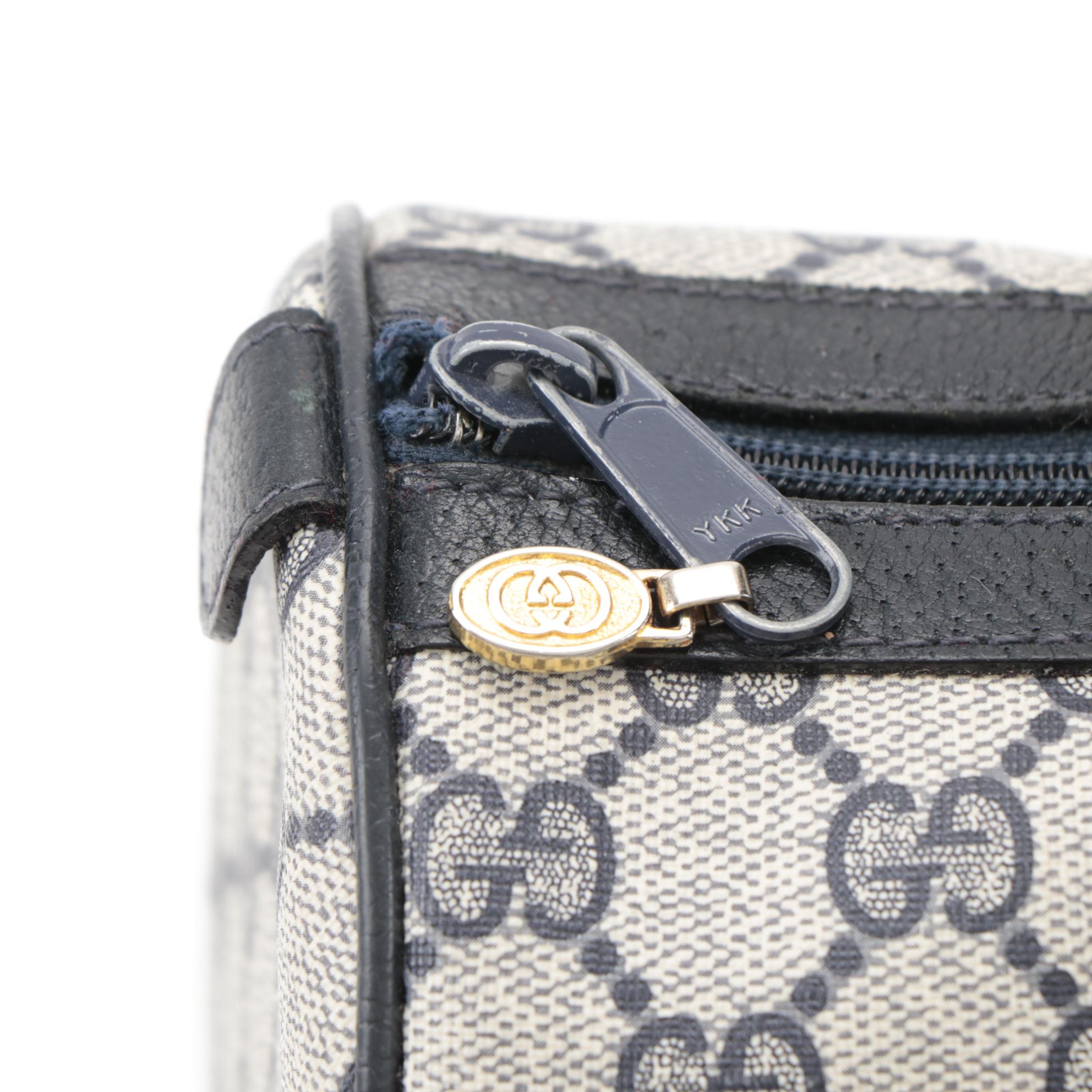 Gucci Accessory Collection Blue Supreme GG Web Stripe Boston Bag