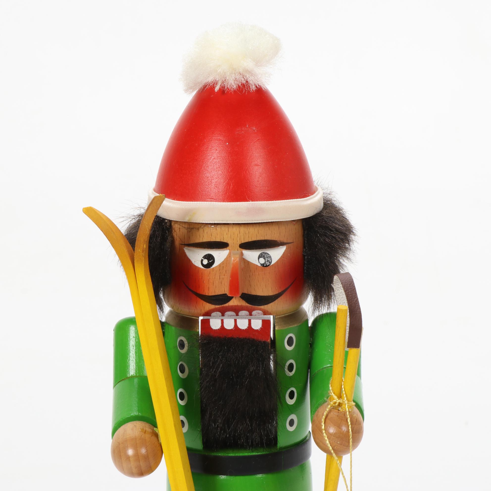 Steinbach "English Royal Guard" and "Skier" Nutcracker, Late 20th Century