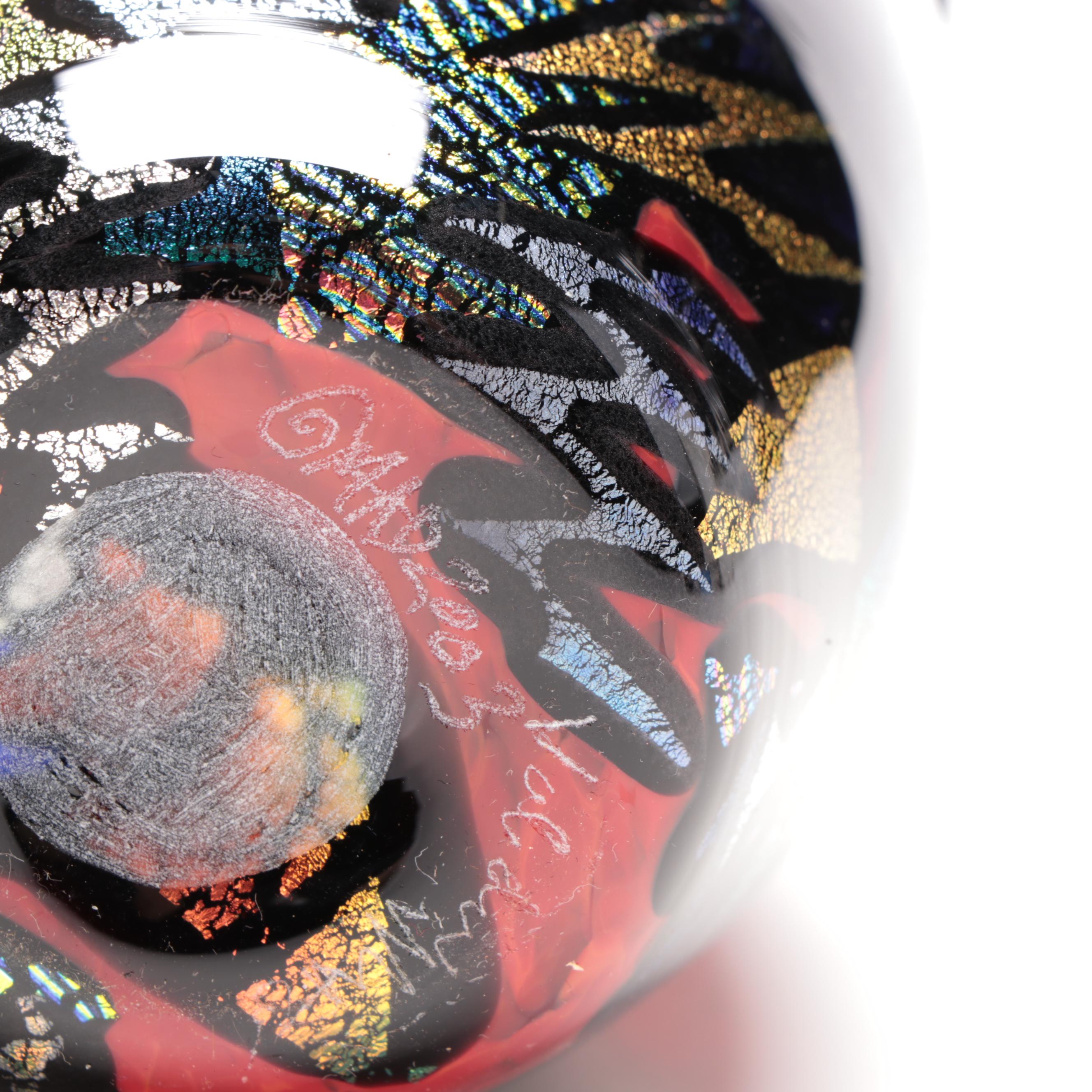 Spiral Art Glass Vases