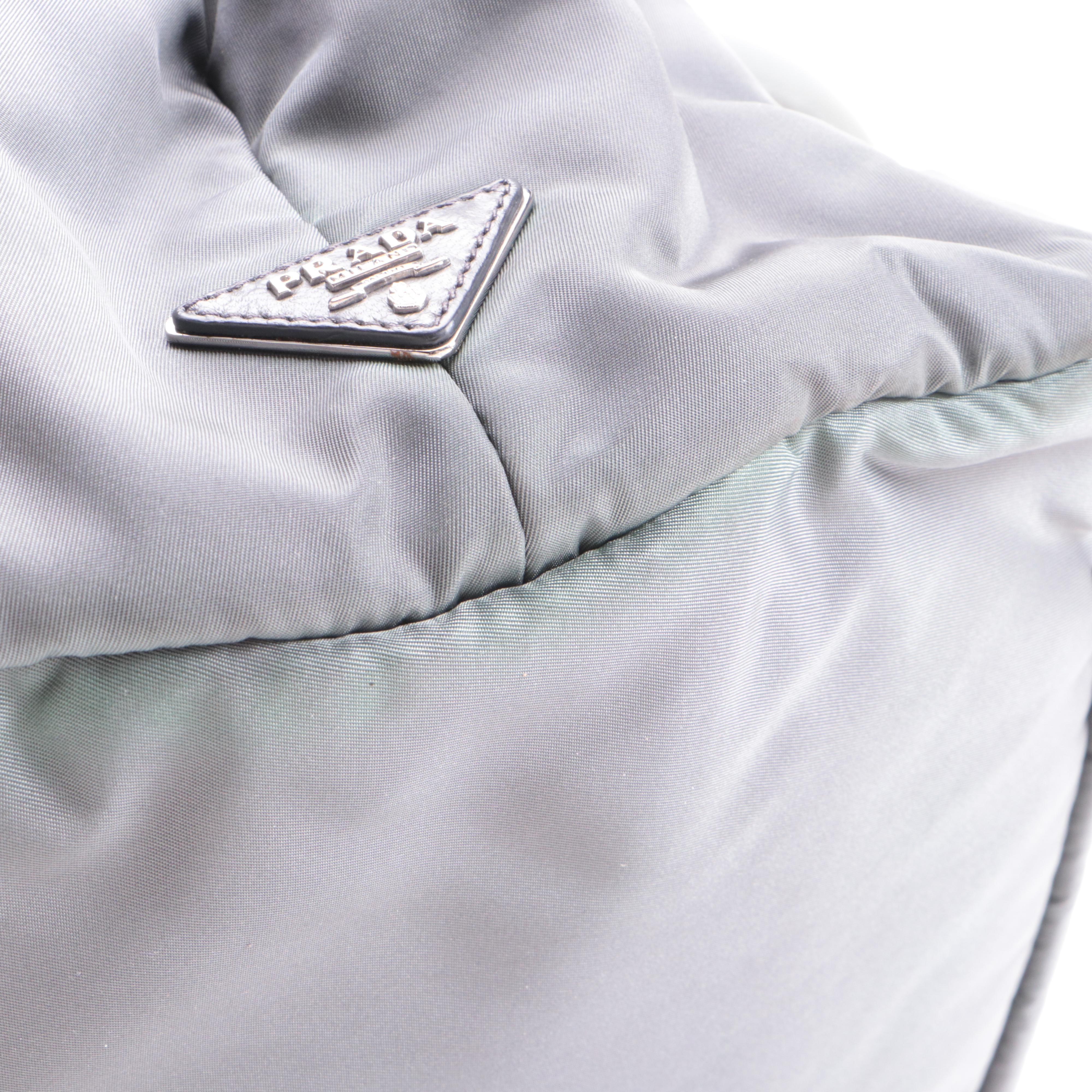 Prada Two-Tone Grey Tessuto Nylon Tote