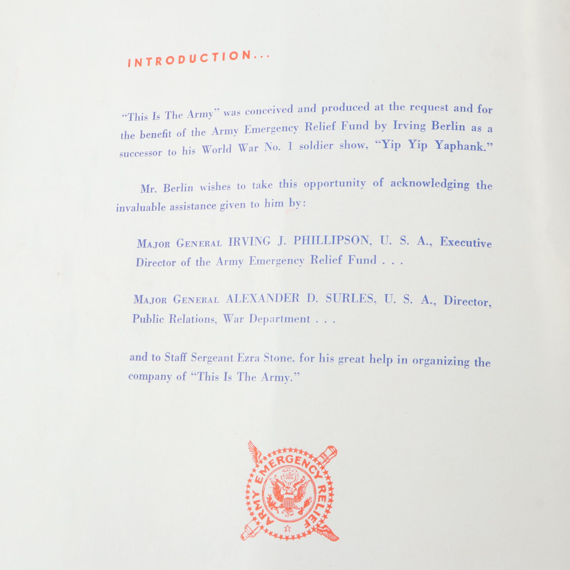 CGC Certified Gertrude Niesen "This is the Army" Photo, with Souvenir Book, More