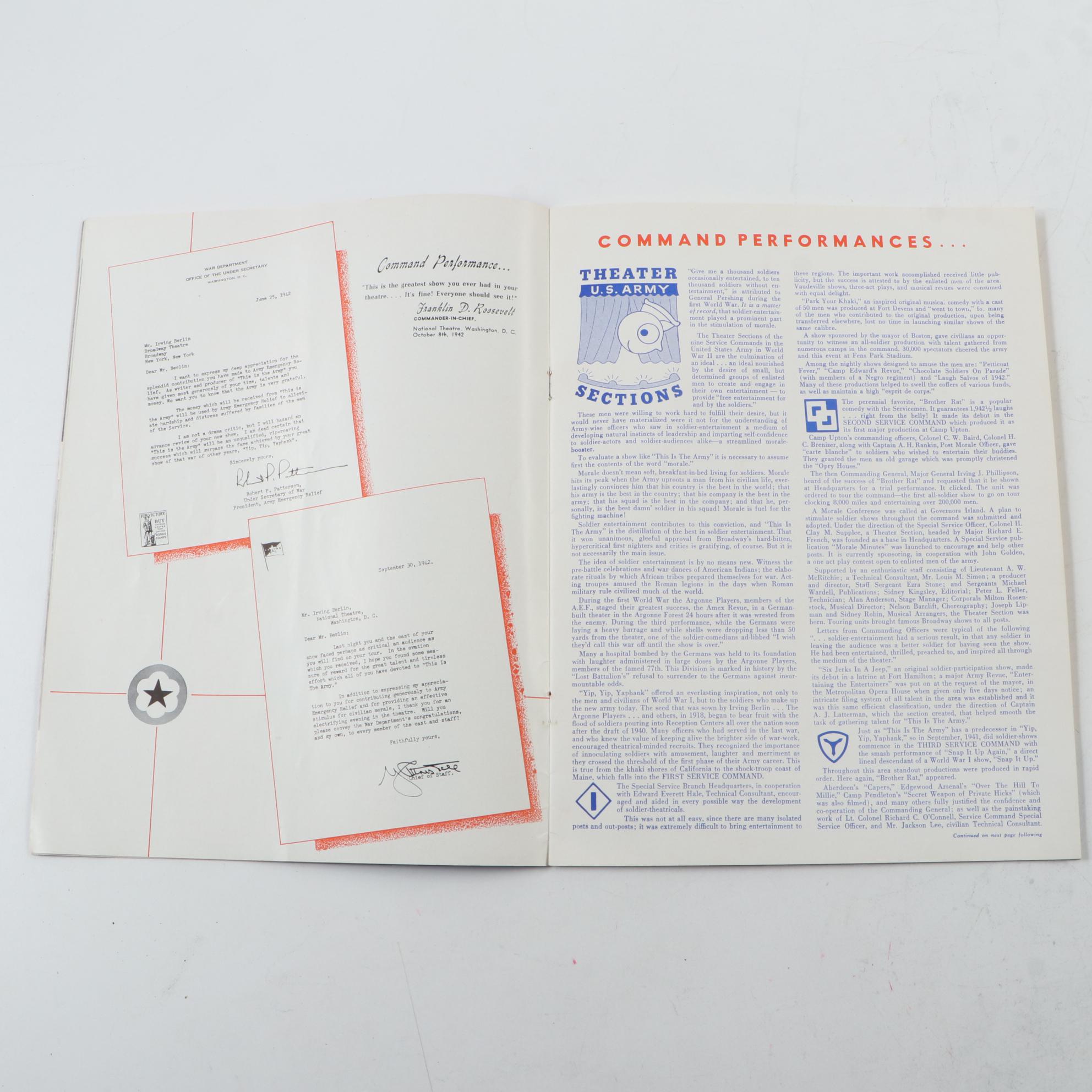 CGC Certified Gertrude Niesen "This is the Army" Photo, with Souvenir Book, More