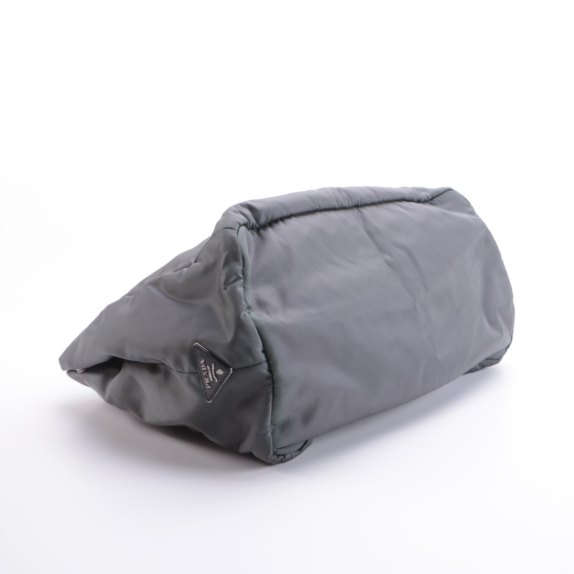 Prada Two-Tone Grey Tessuto Nylon Tote