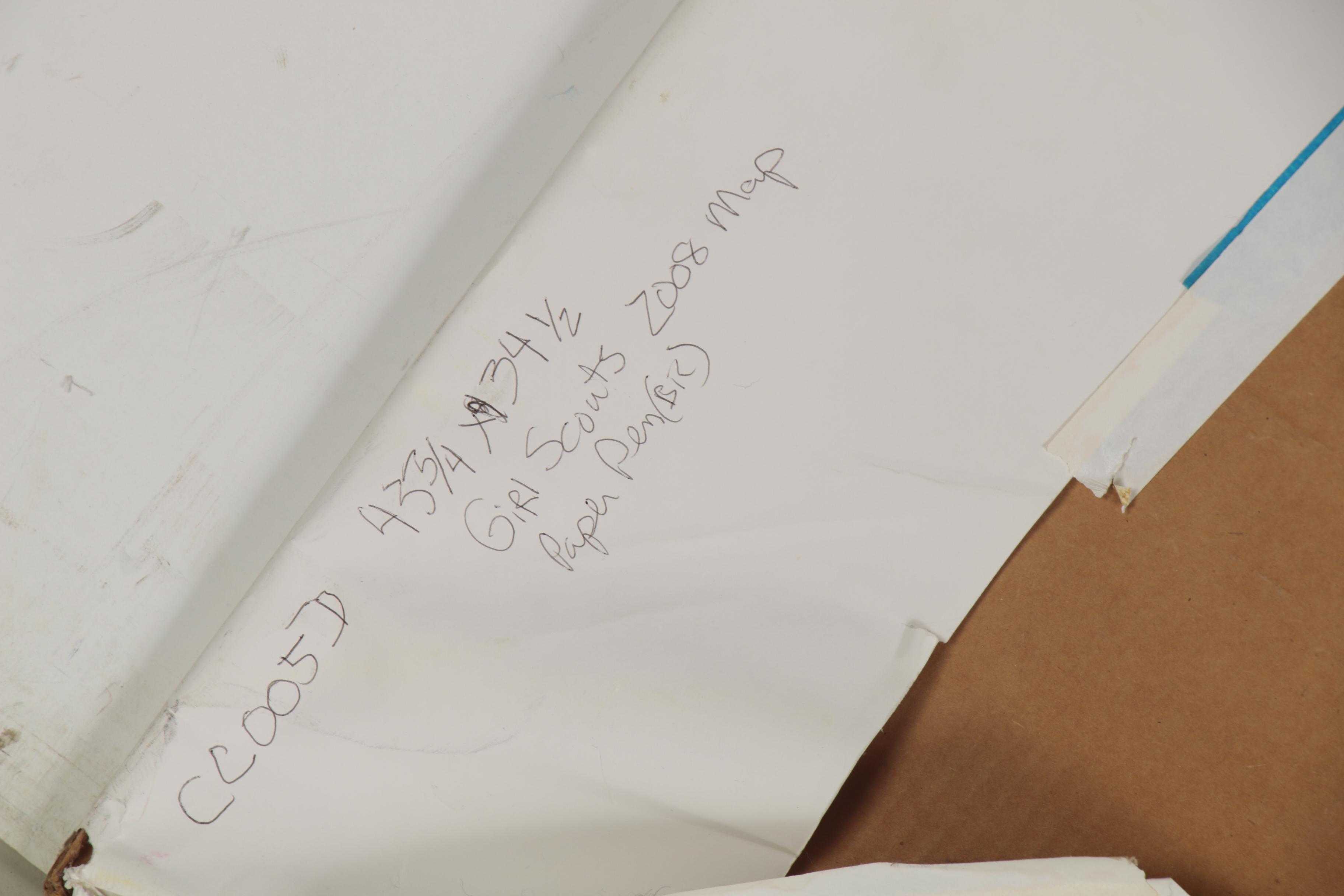 Courttney Cooper Large-Scale Ink Drawing Map "Zinzinnati, Ohio USA Rocks," 2008