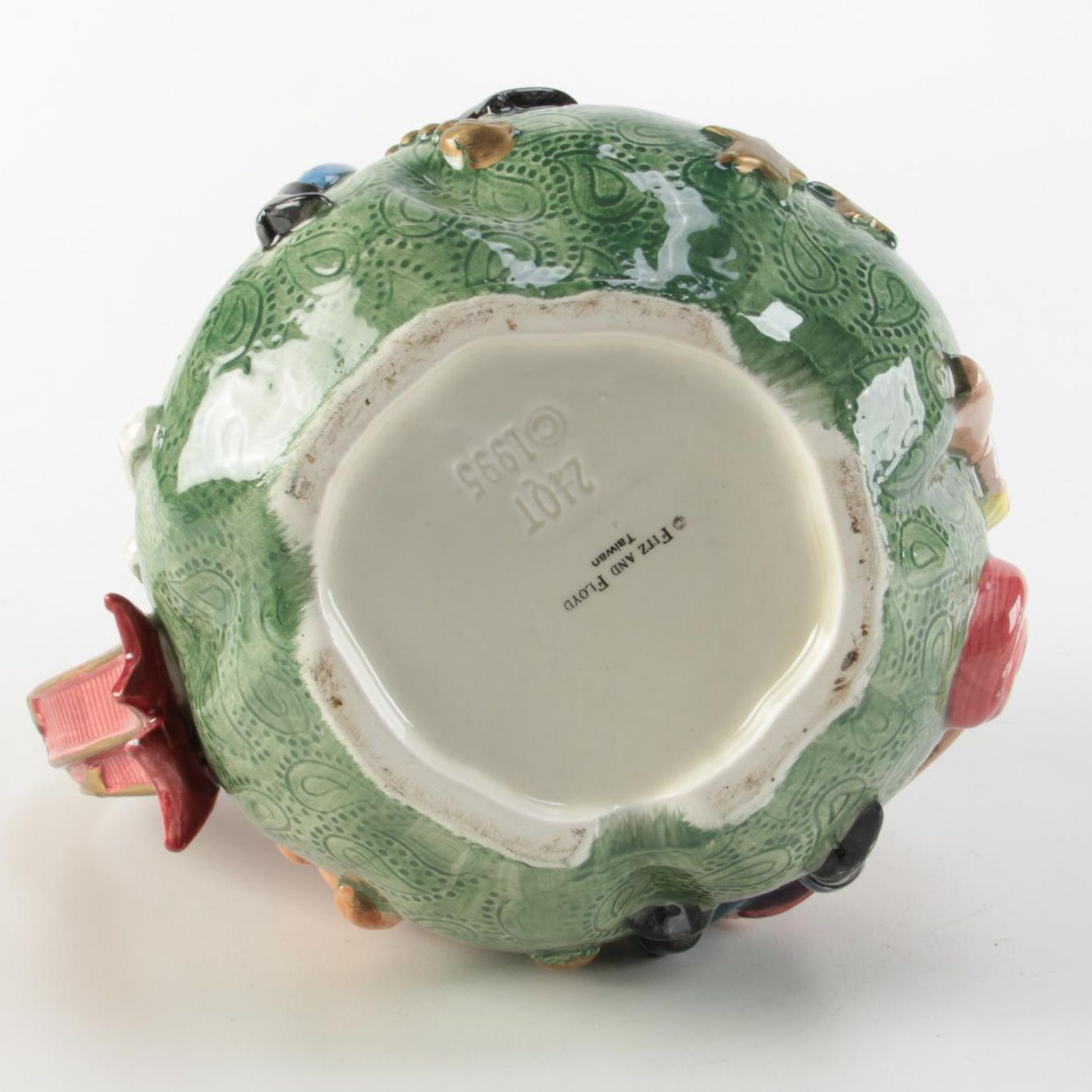 Fitz and Floyd "Kris Kringle" Ceramic Pitcher, 1994–1997