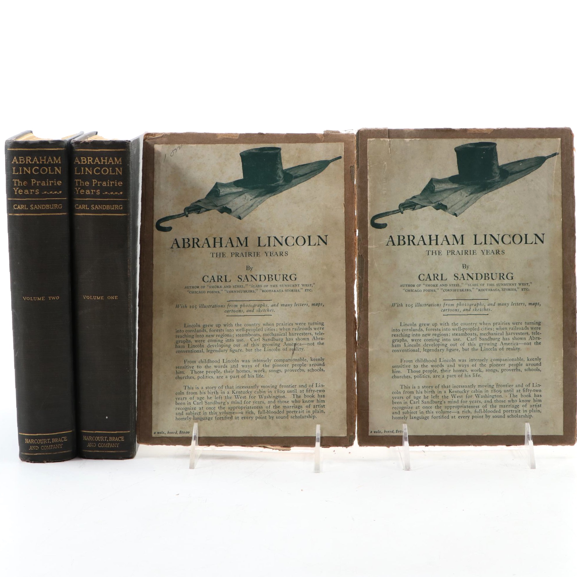 First Trade Edition "Abraham Lincoln: The Prairie Years" by Carl Sandburg