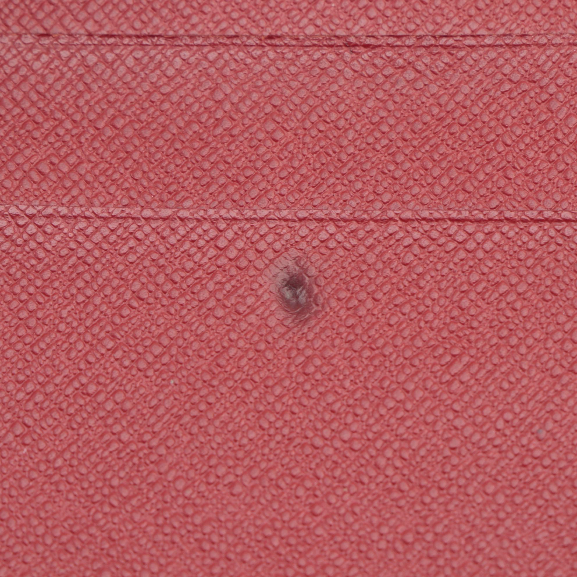 Louis Vuitton Porte-Monnaie Billets Cartes Crédit Wallet in Rouge Epi Leather