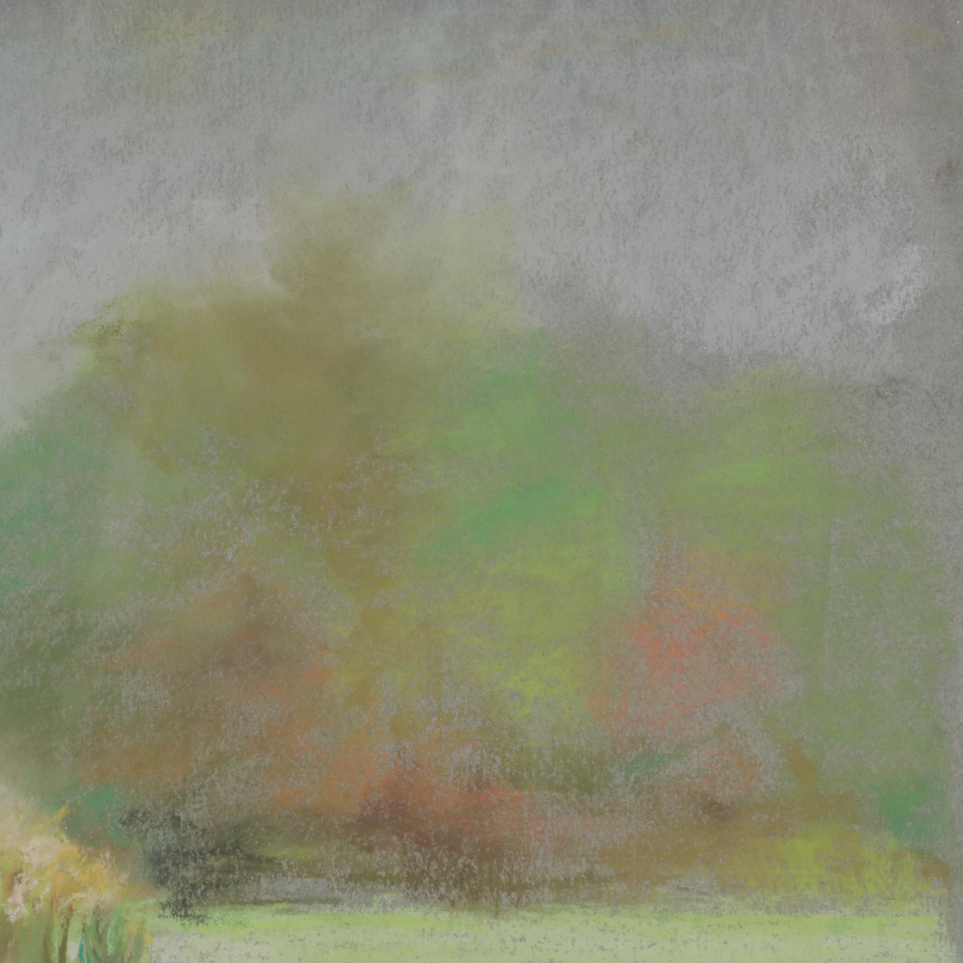 Pastel Drawing of Marshland