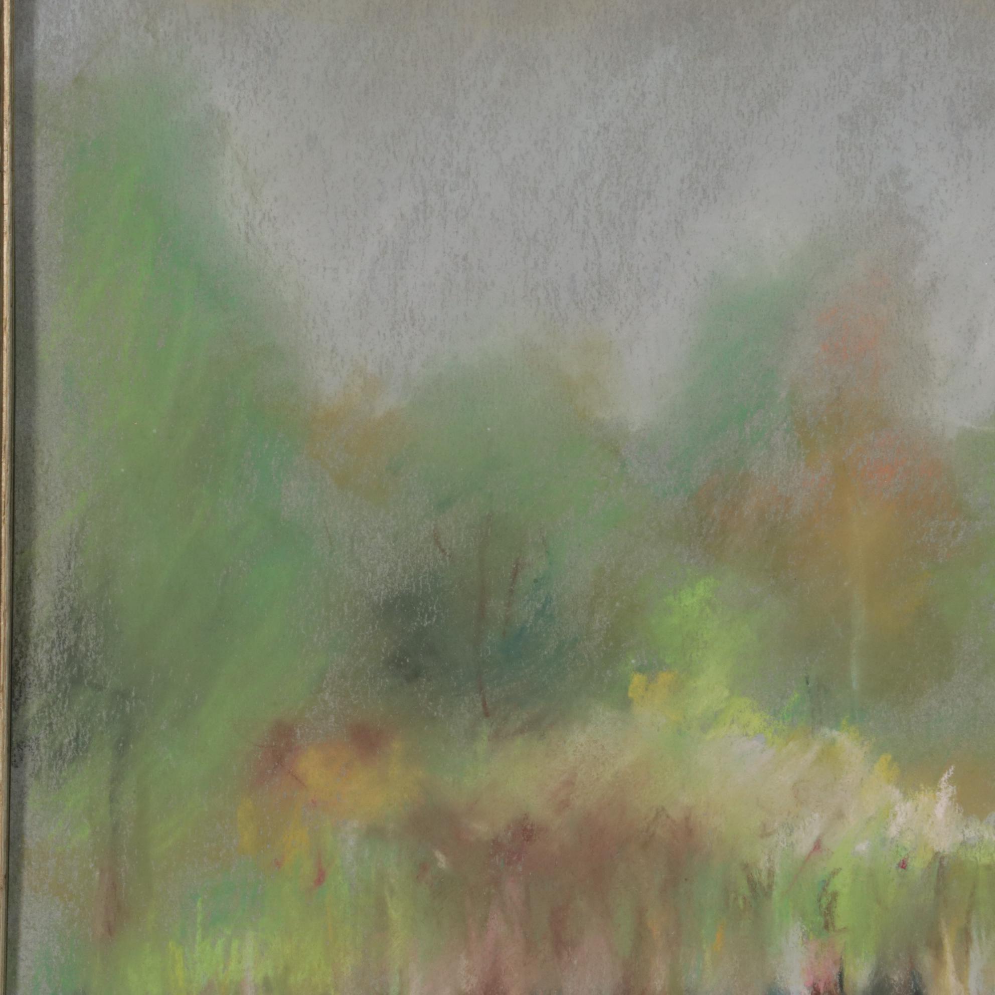 Pastel Drawing of Marshland