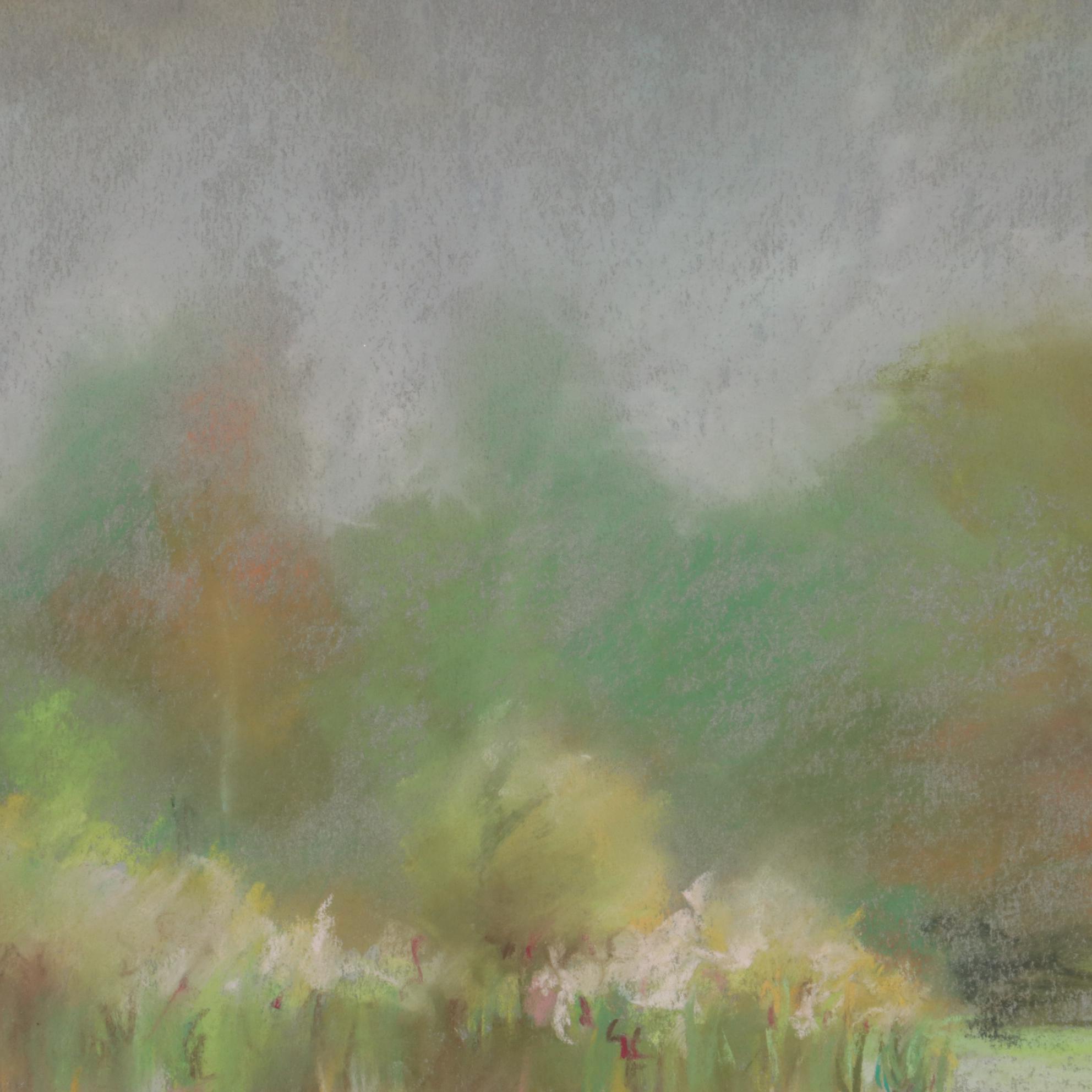 Pastel Drawing of Marshland