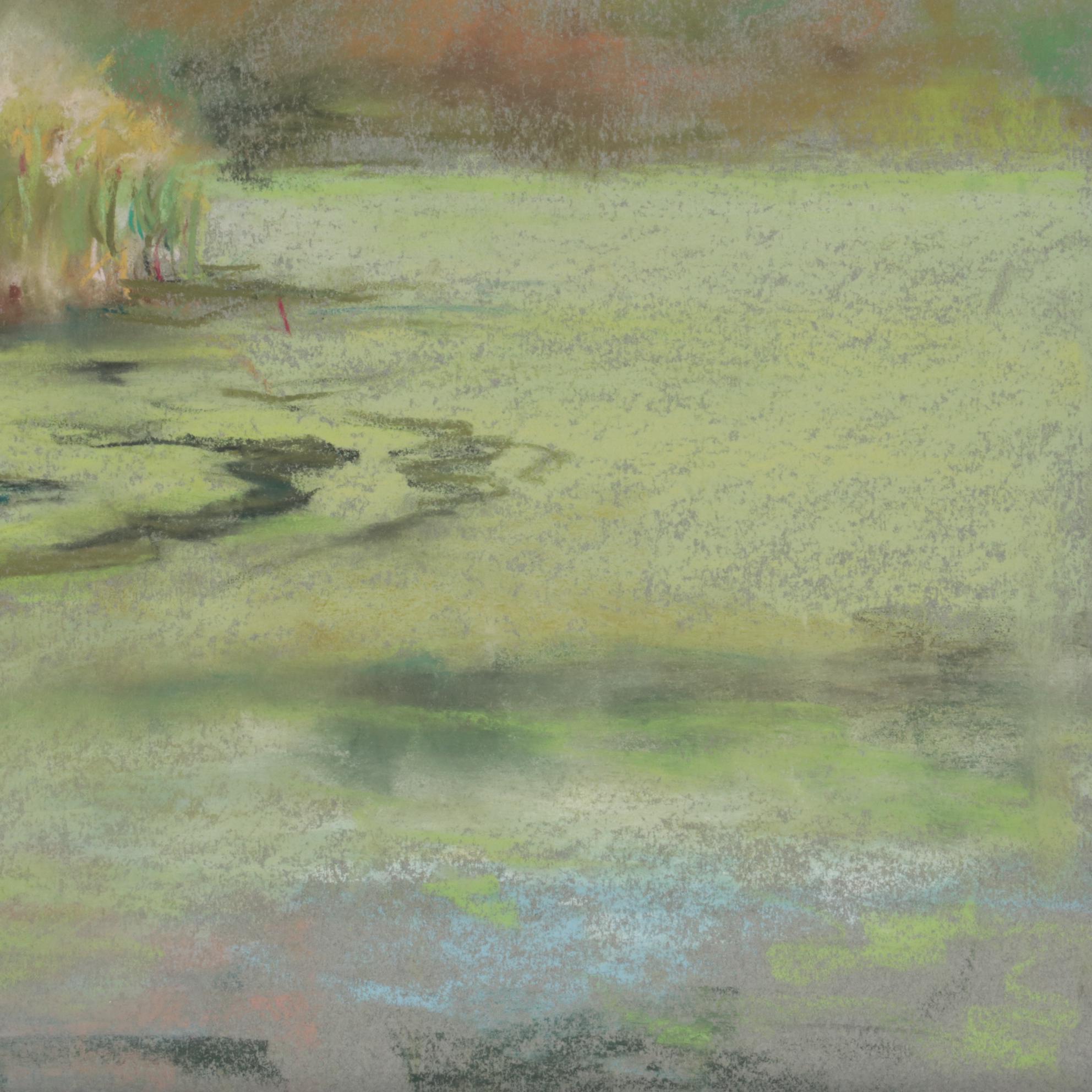Pastel Drawing of Marshland