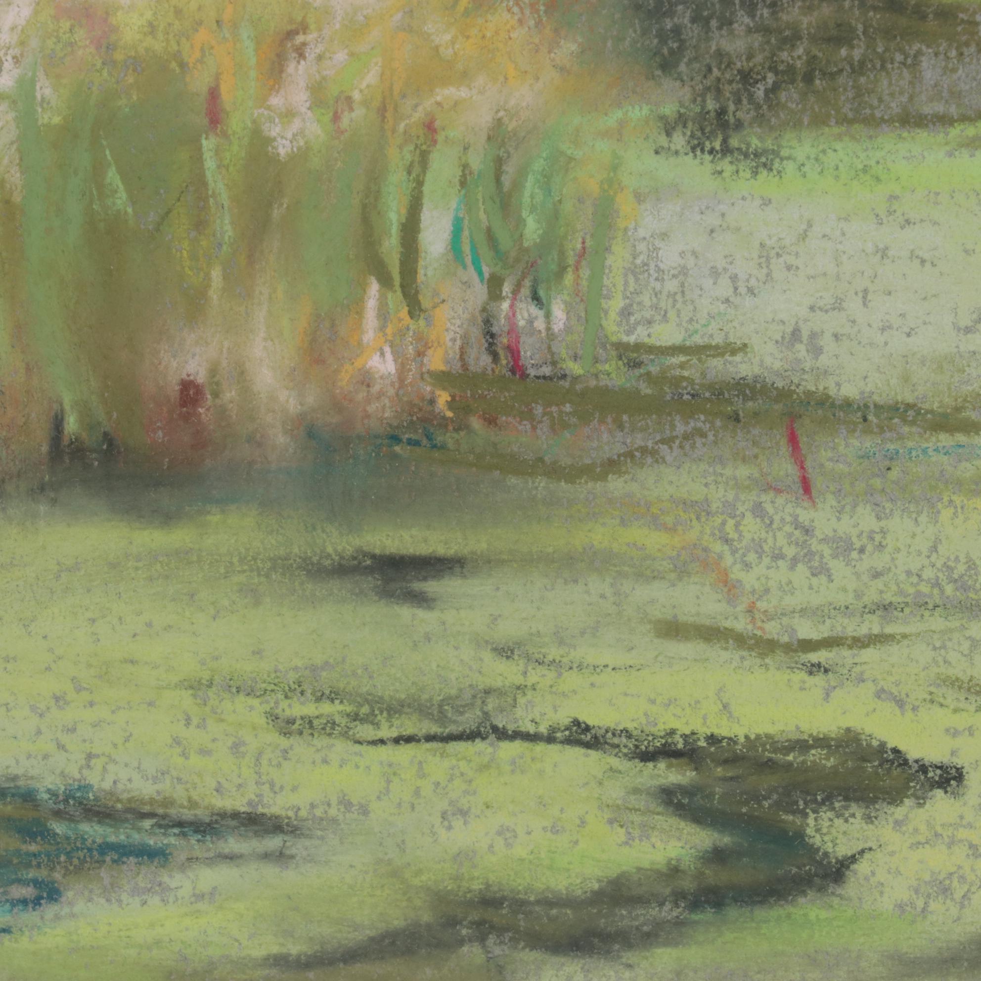 Pastel Drawing of Marshland