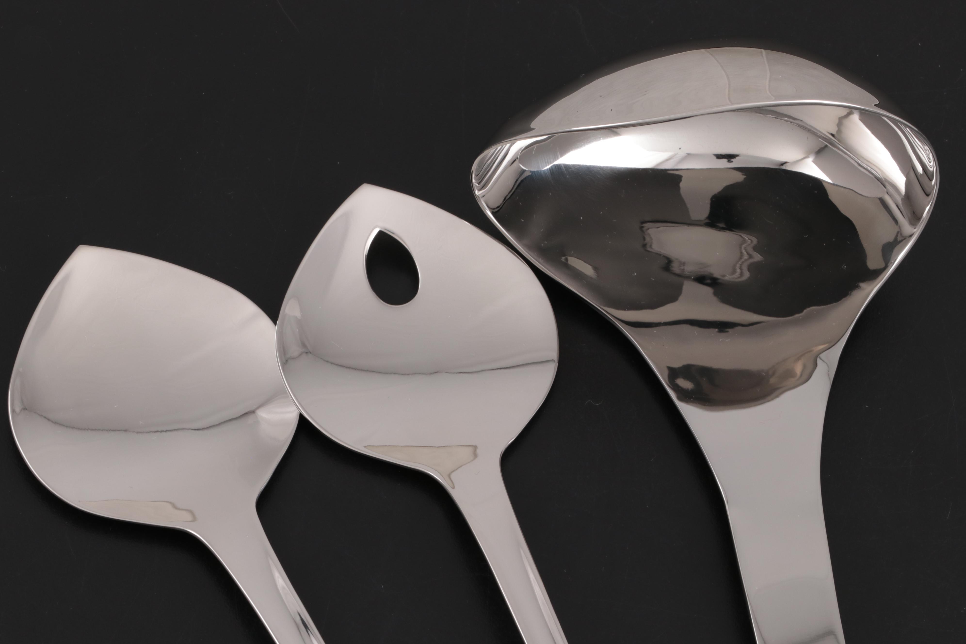 Georg Jensen Stainless Steel Ladle, Cheese Knives and Salad Servers