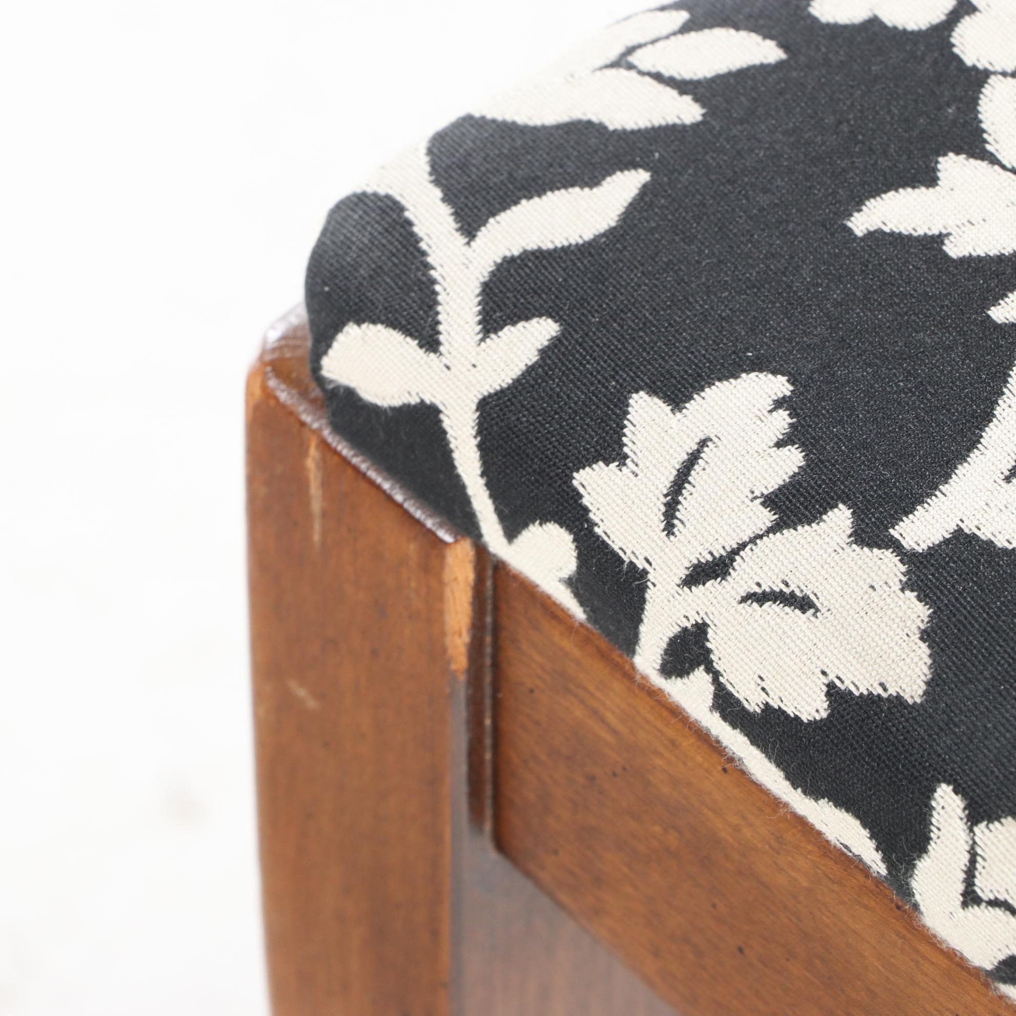 Four Mid Century Modern Walnut-Stained and Cane-Back Dining Side Chairs