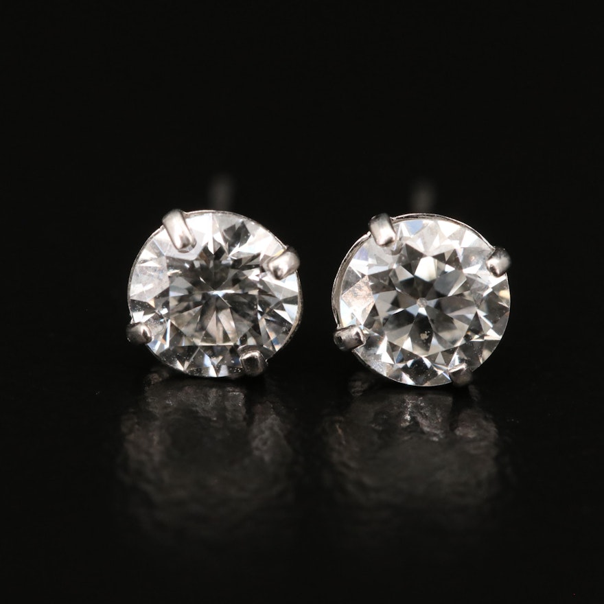 14K 0.80 CTW Diamond Stud Earrings