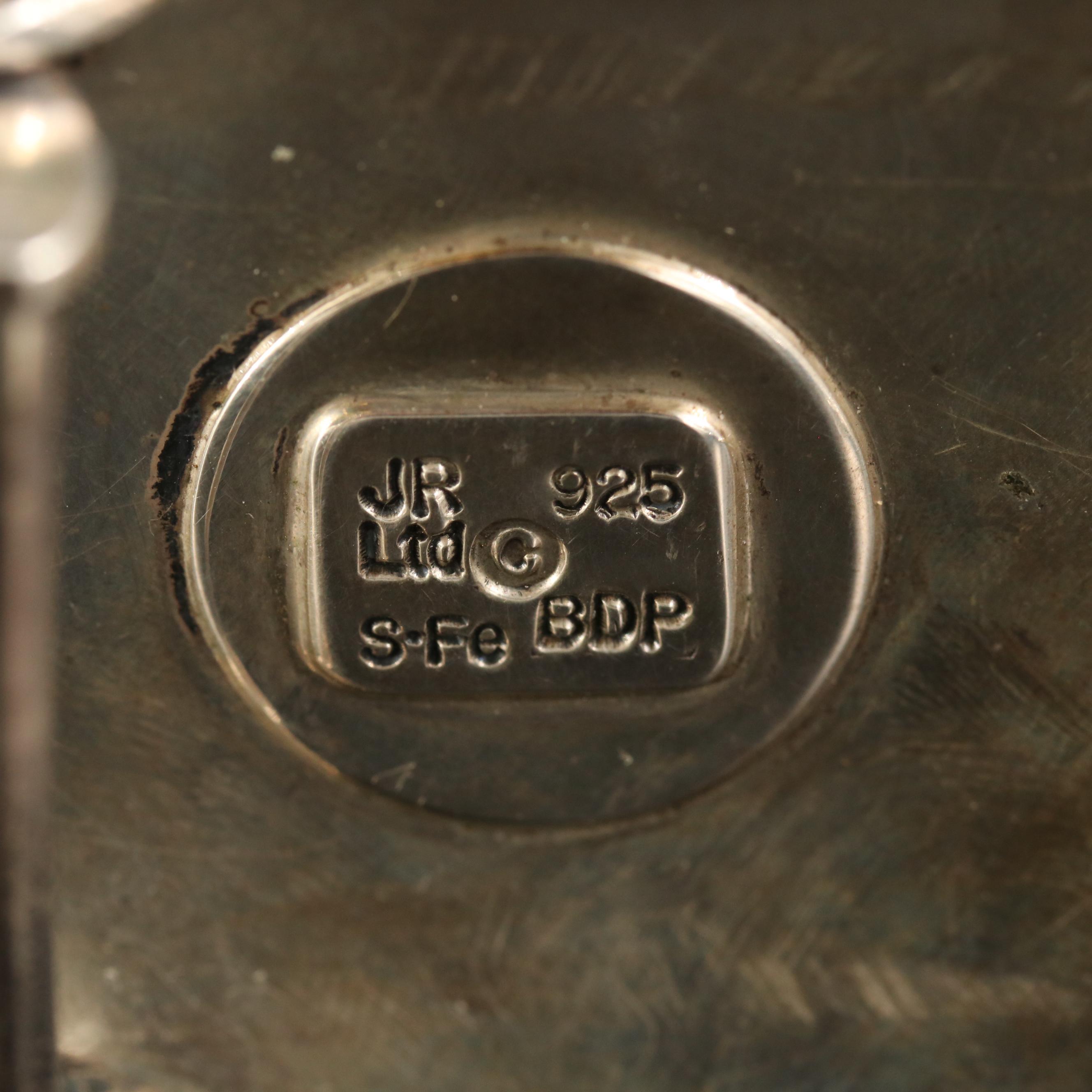 James Reid Ltd. of Santa Fe Southwestern Sterling Silver and Turquoise Buckle