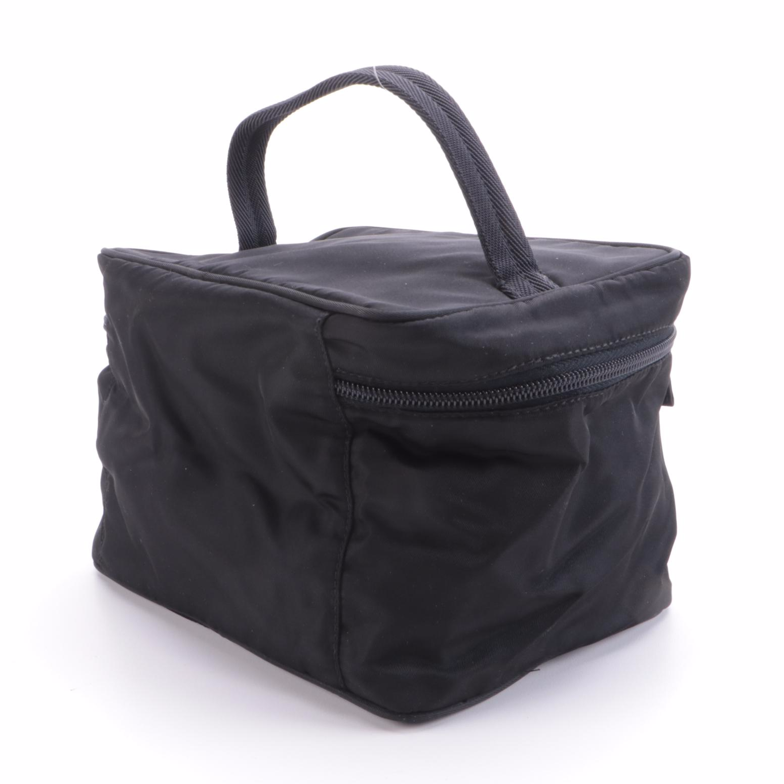 Prada Black Tessuto Nylon Cosmetics Bag