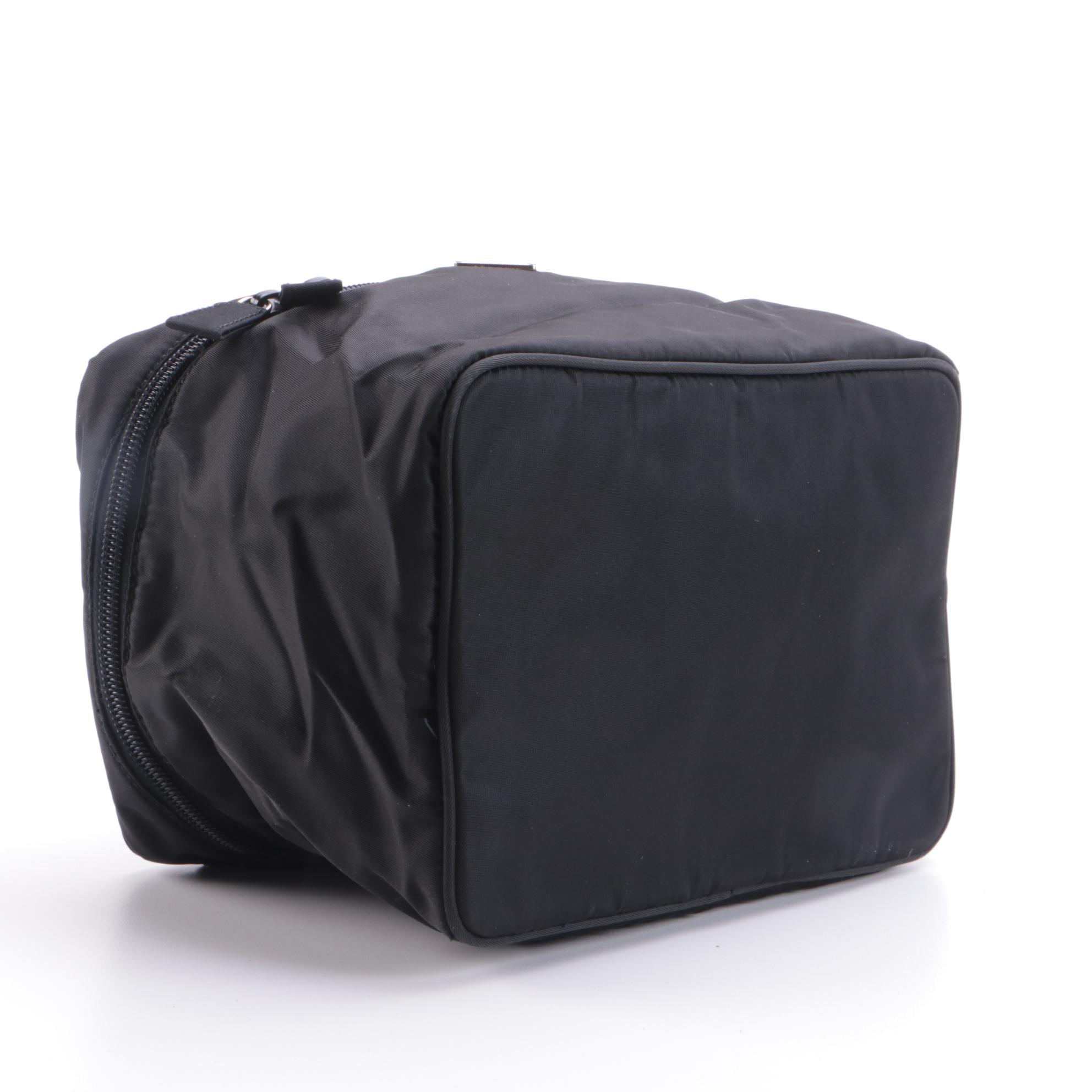 Prada Black Tessuto Nylon Cosmetics Bag