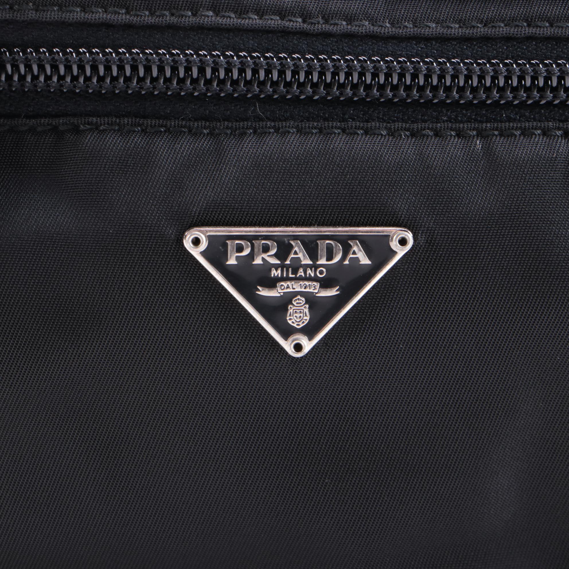 Prada Black Tessuto Nylon Cosmetics Bag