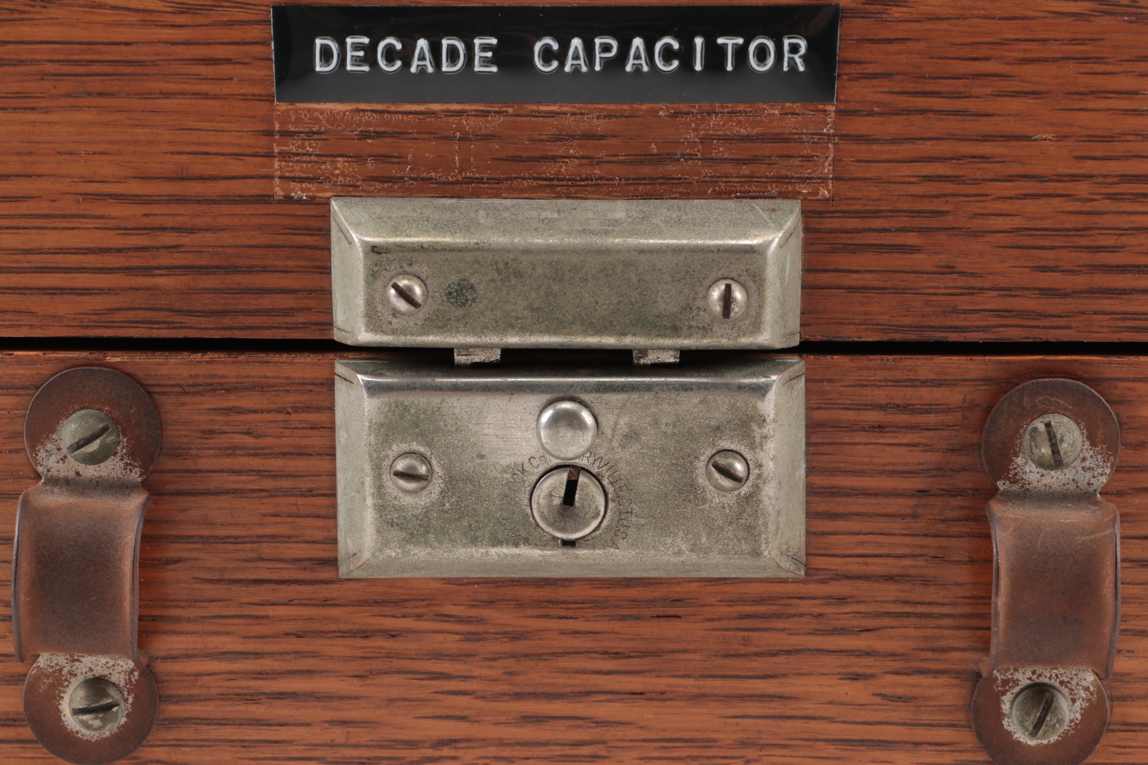 Leeds & Northrup Company, Philadelphia, Decade Capacitor in Oak Case, Vintage