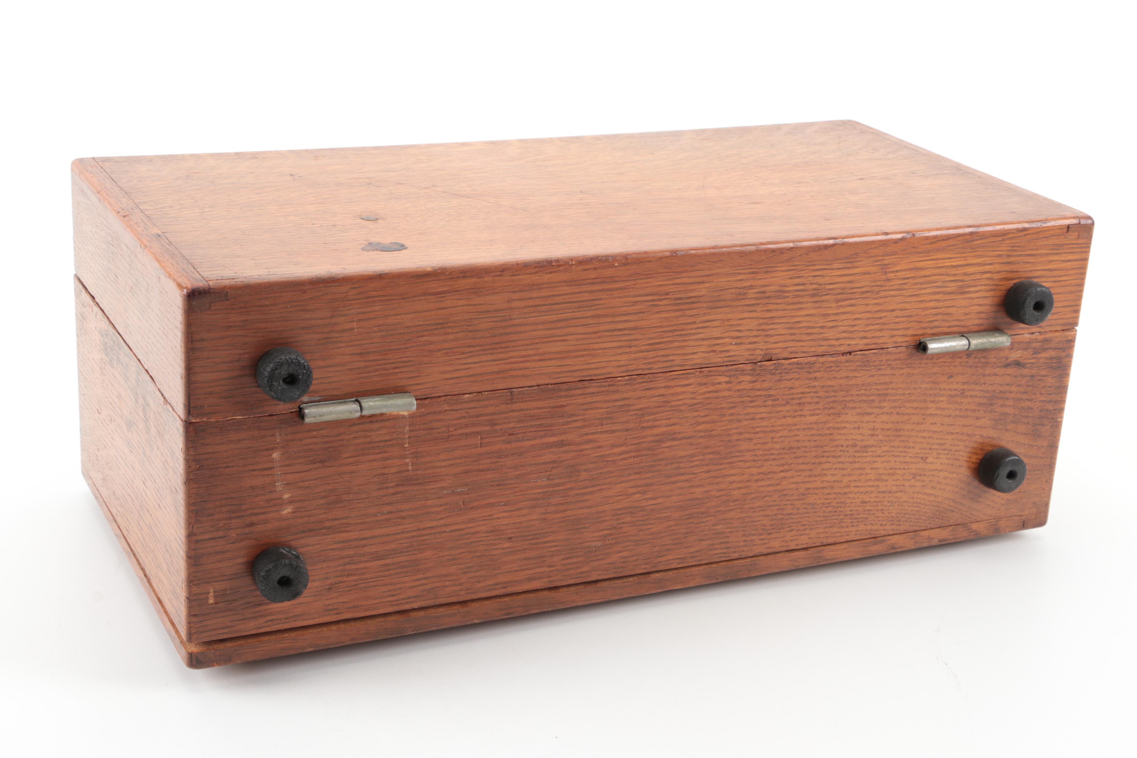 Leeds & Northrup Company, Philadelphia, Decade Capacitor in Oak Case, Vintage