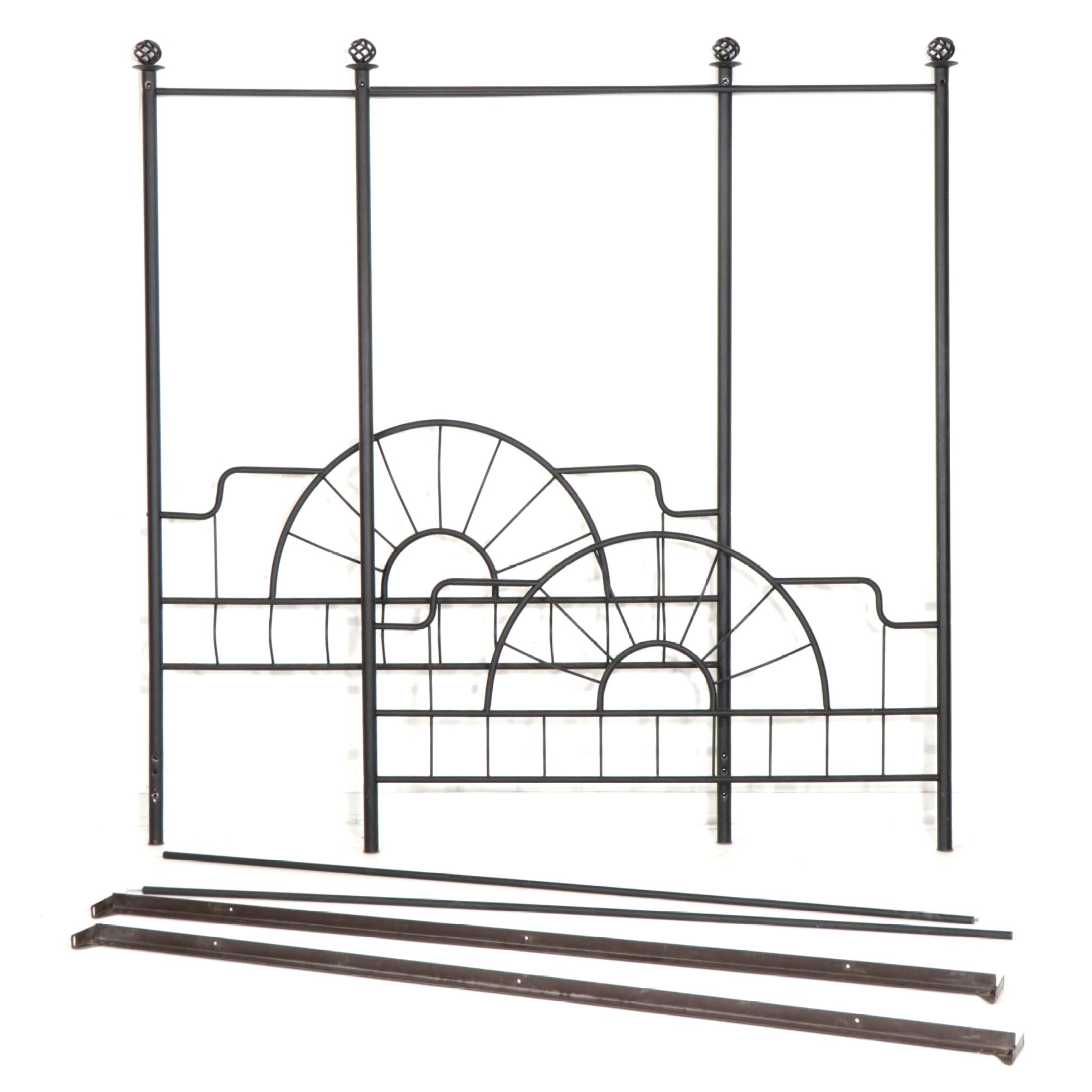 Sunburst Style Queen Canopy Bed Frame