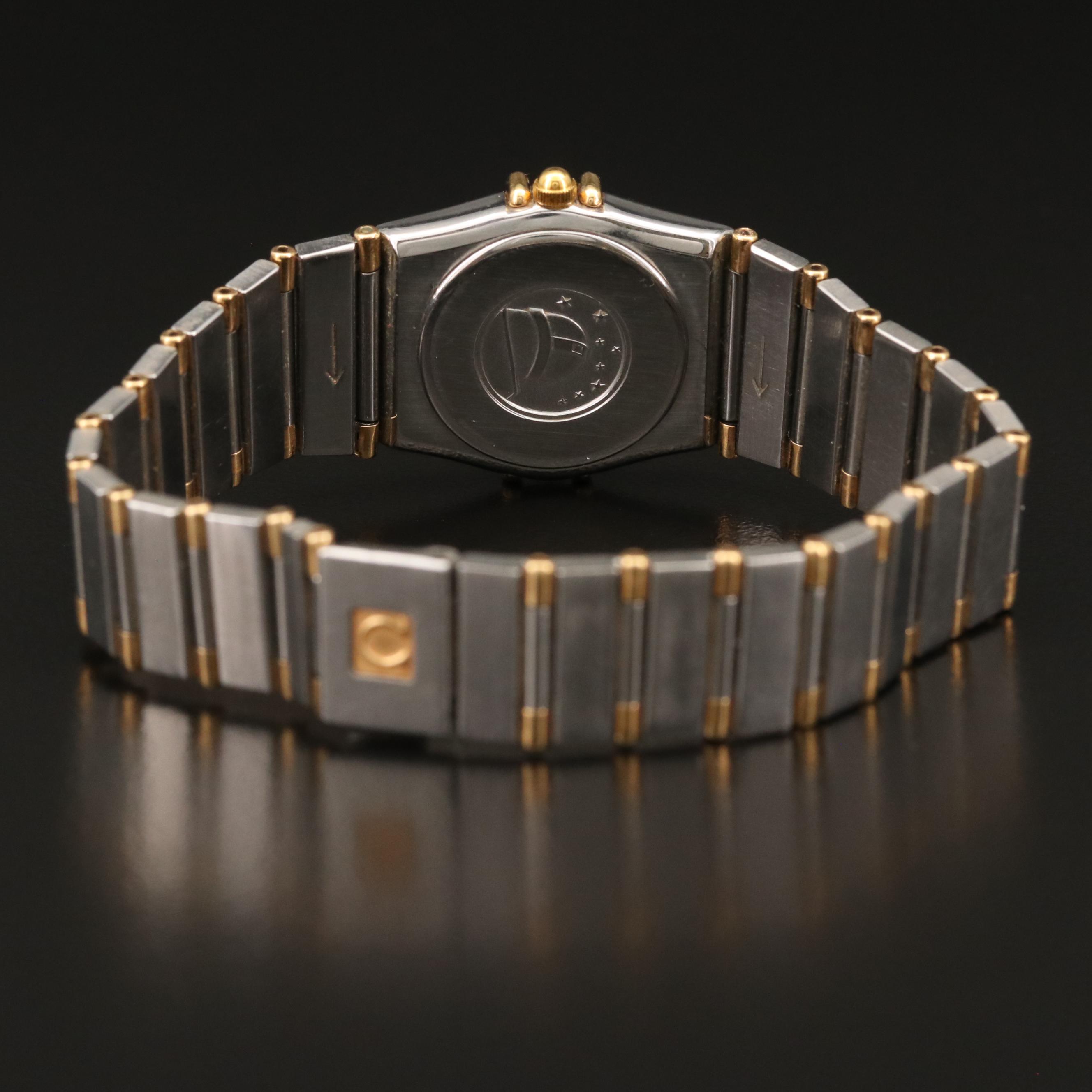 Omega Constellation 18K Yellow Gold and Stainless Steel Quartz Watch