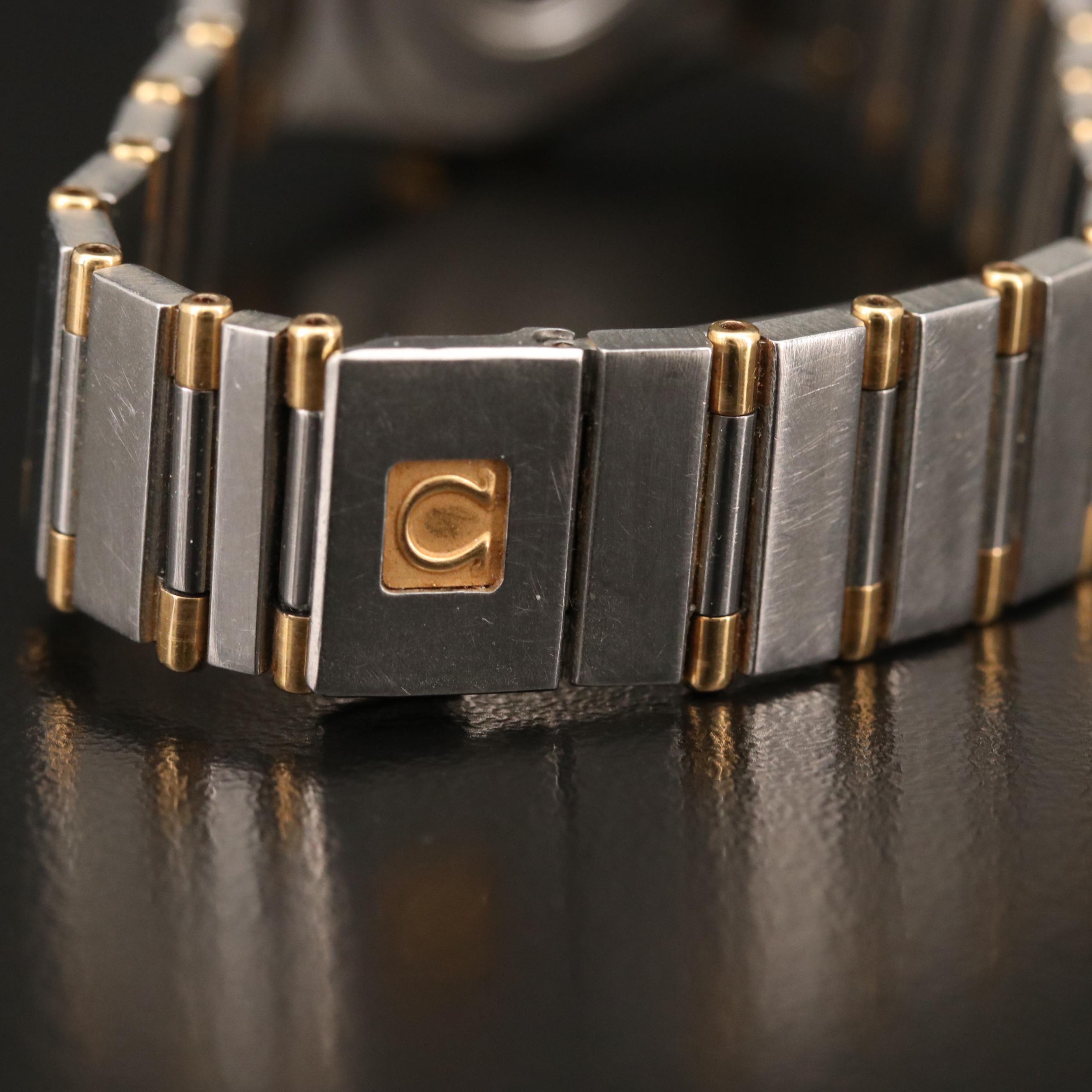 Omega Constellation 18K Yellow Gold and Stainless Steel Quartz Watch