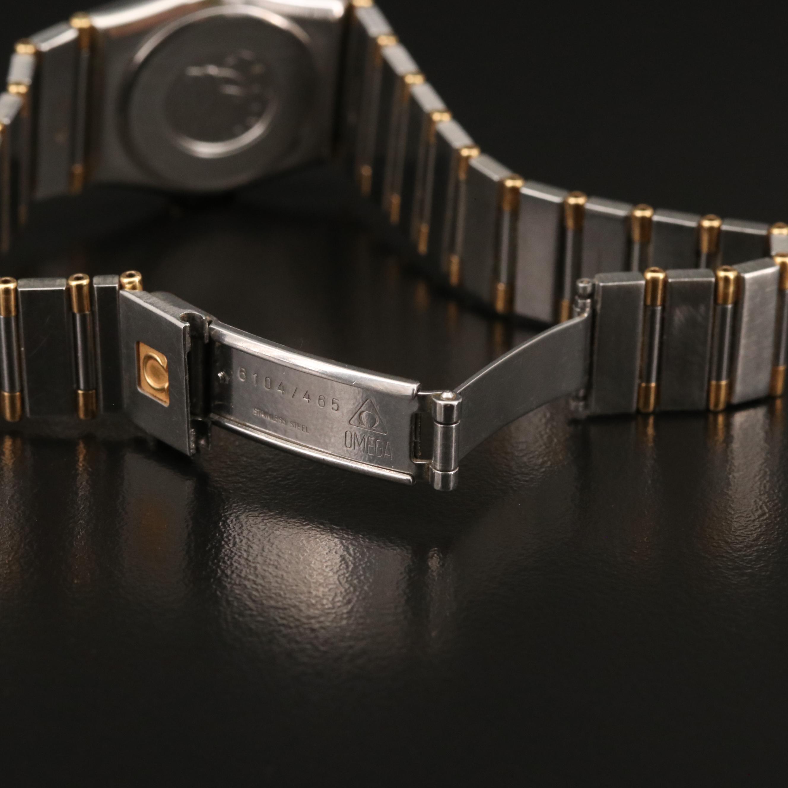 Omega Constellation 18K Yellow Gold and Stainless Steel Quartz Watch