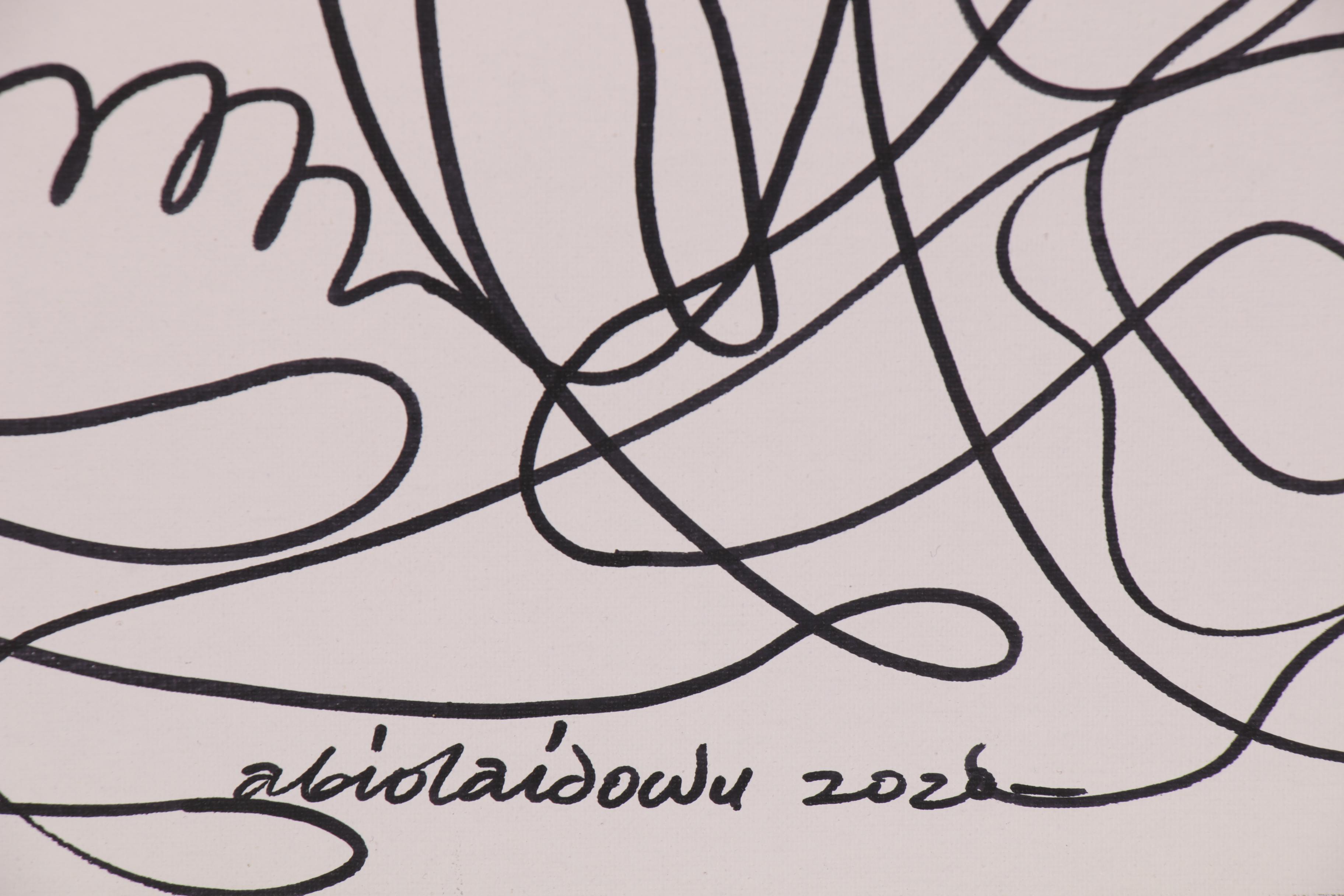 Abiola Idowu Abstract Mixed Media Painting "We Survived 2020 With 2," 2020