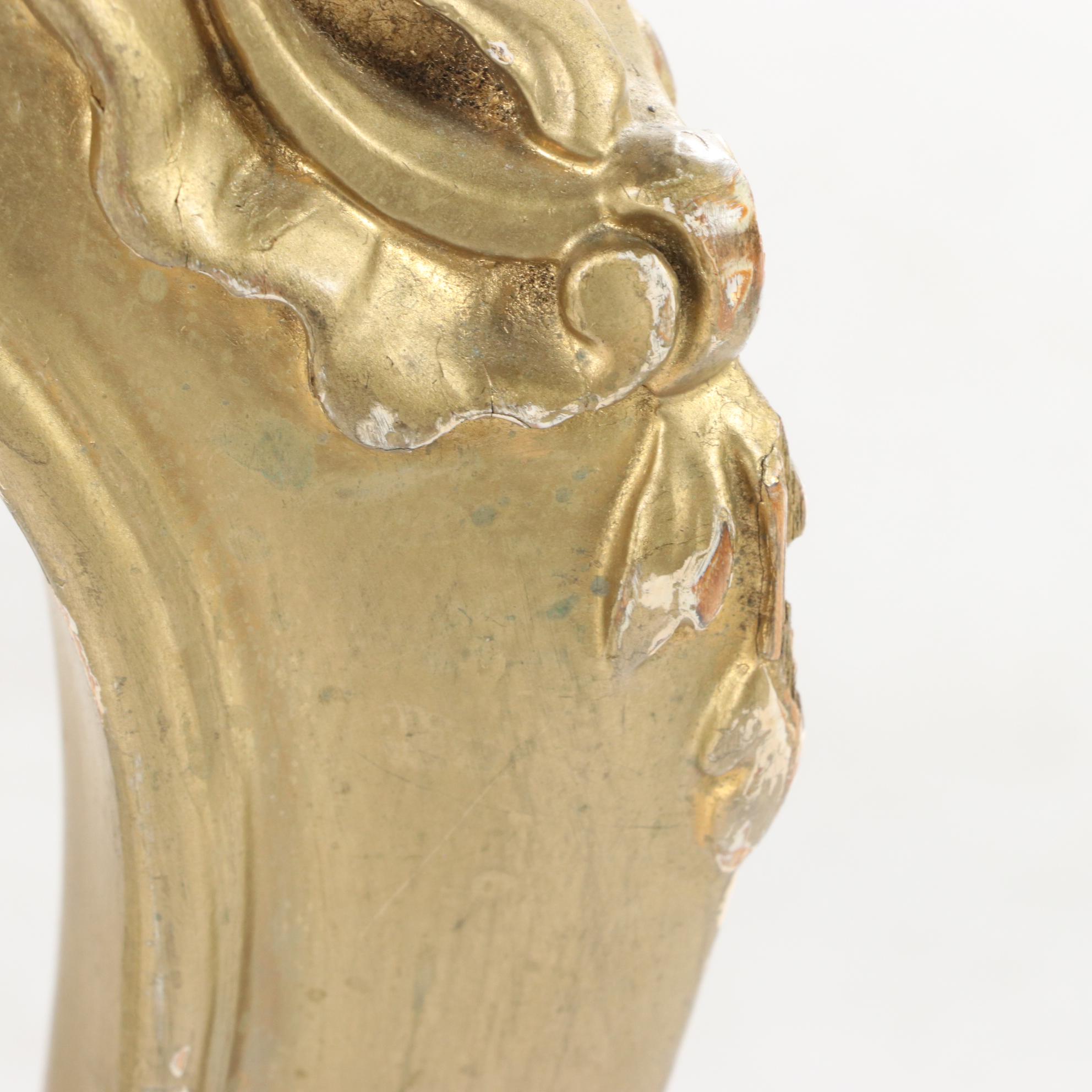 Louis XV Style Giltwood Salon Chair, Late 19th Century