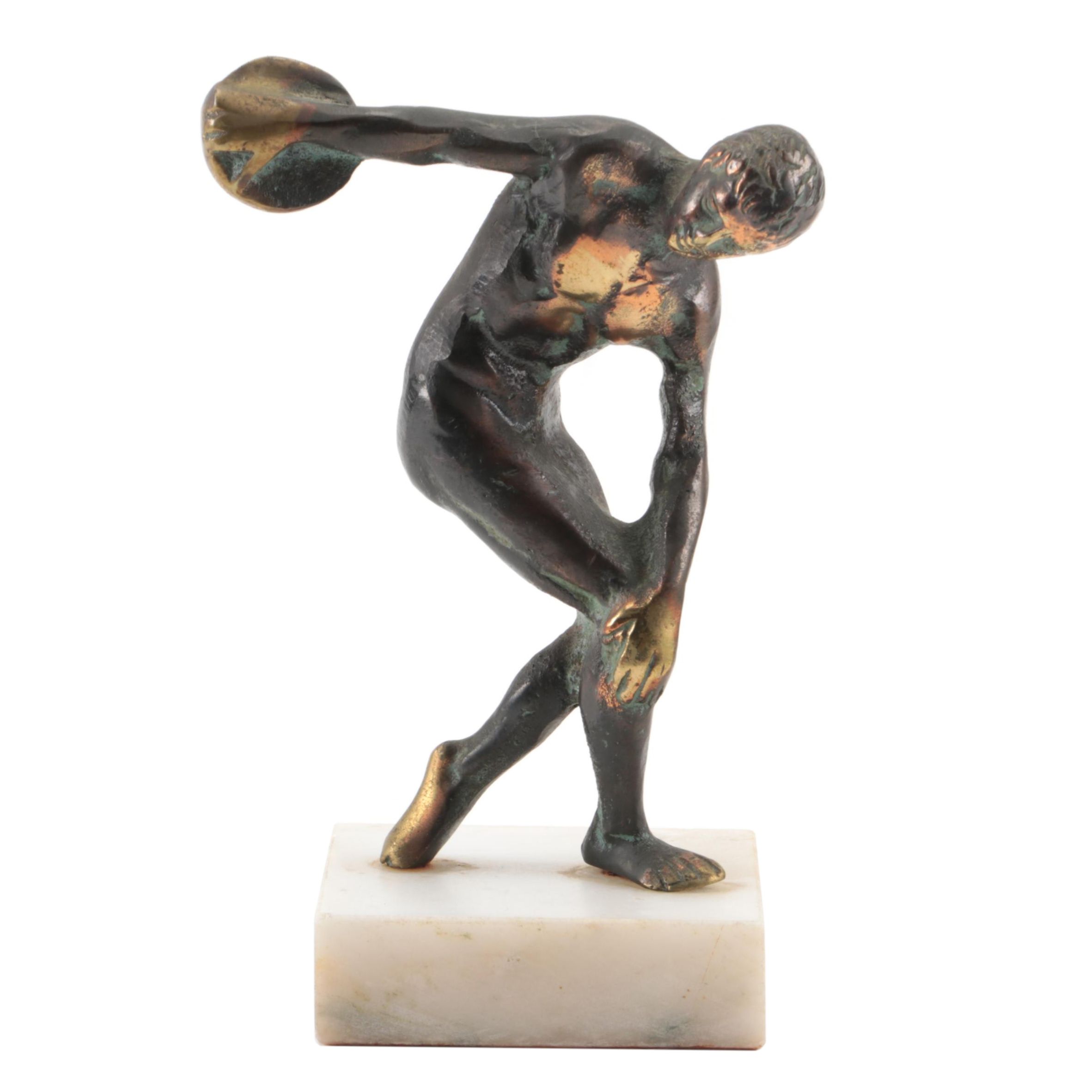 Bronze Sculpture after Myron's "Discobolus" or "Discus Thrower"