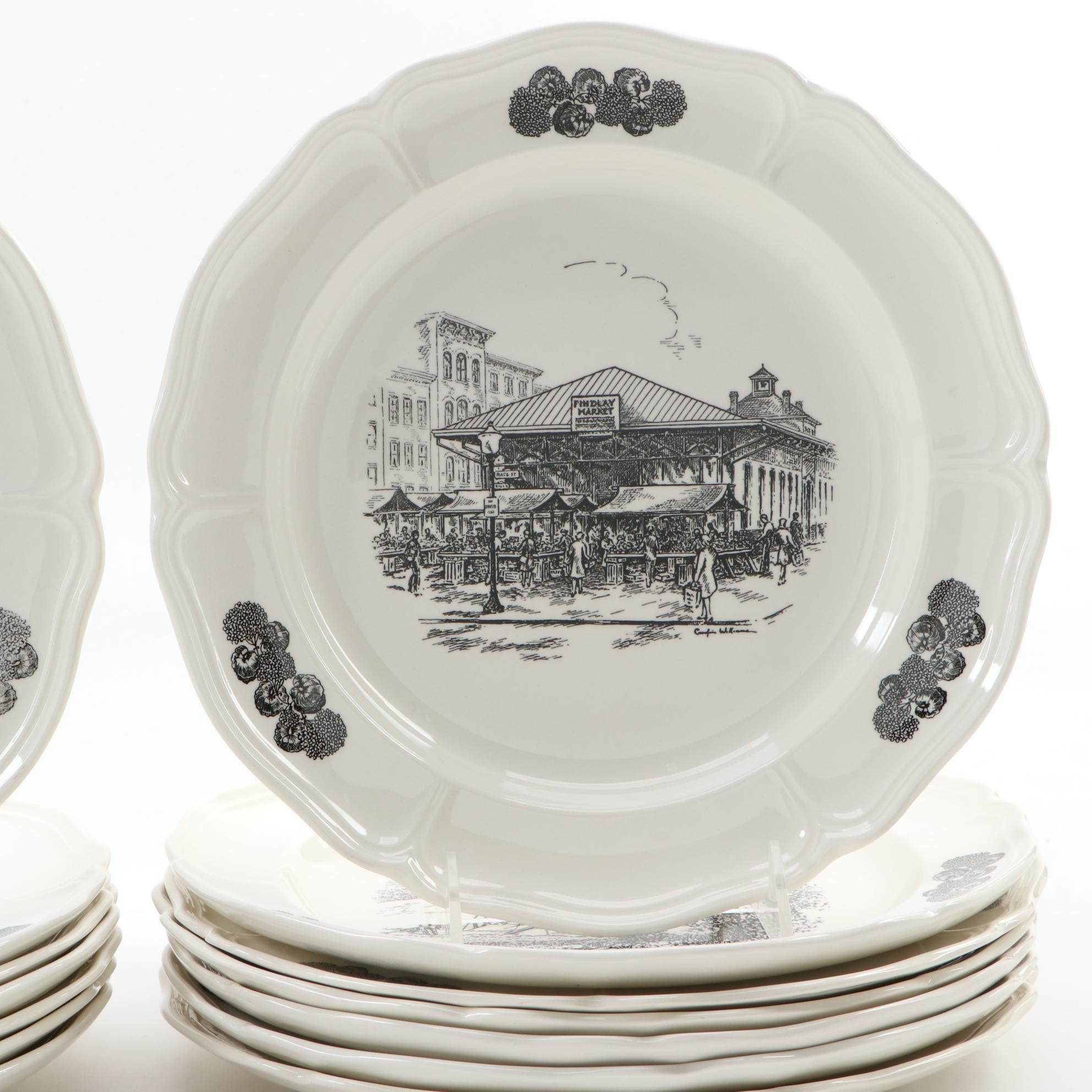 Wedgwood Caroline Williams "Scenes of Cincinnati" Plates , Late 20th Century