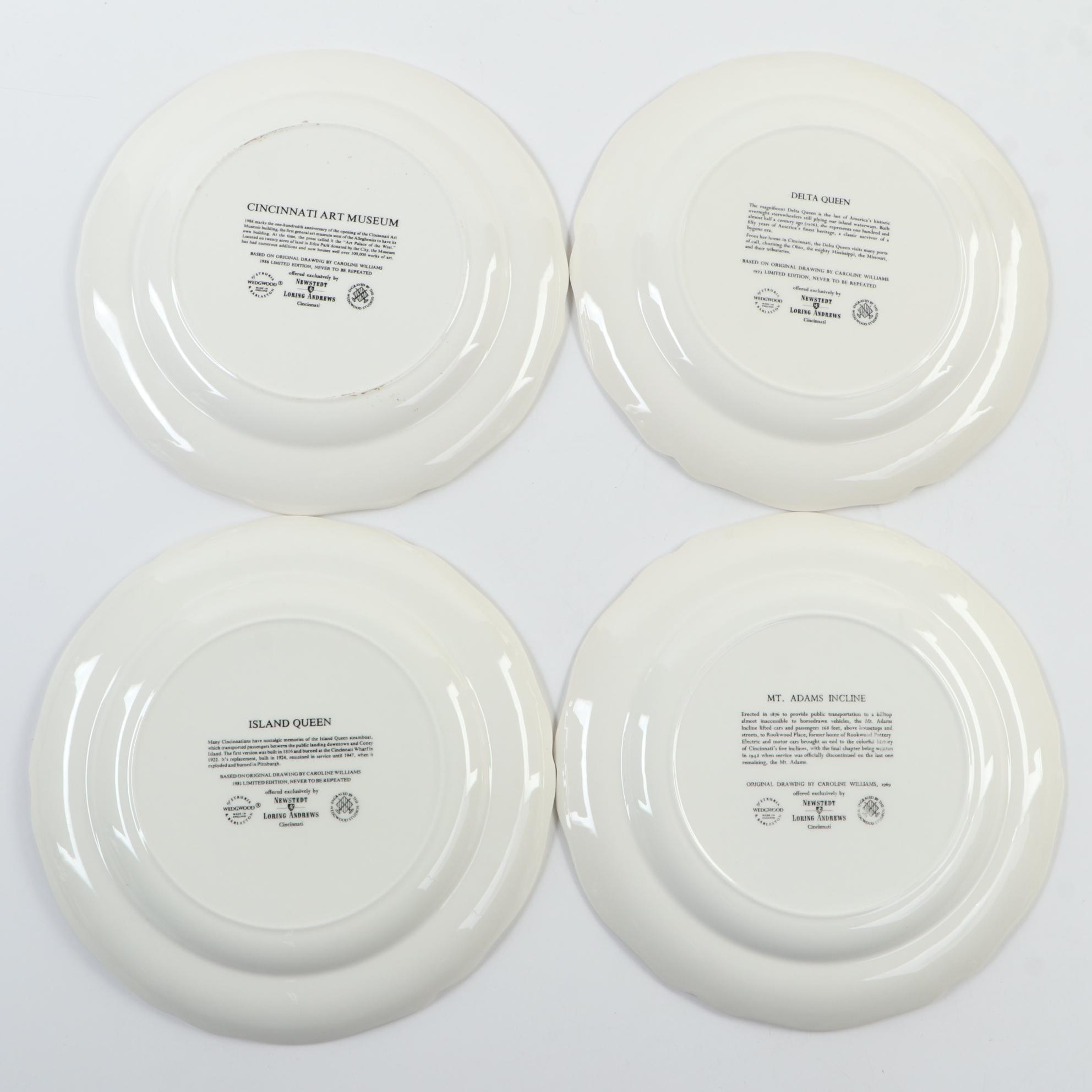 Wedgwood Caroline Williams "Scenes of Cincinnati" Plates , Late 20th Century