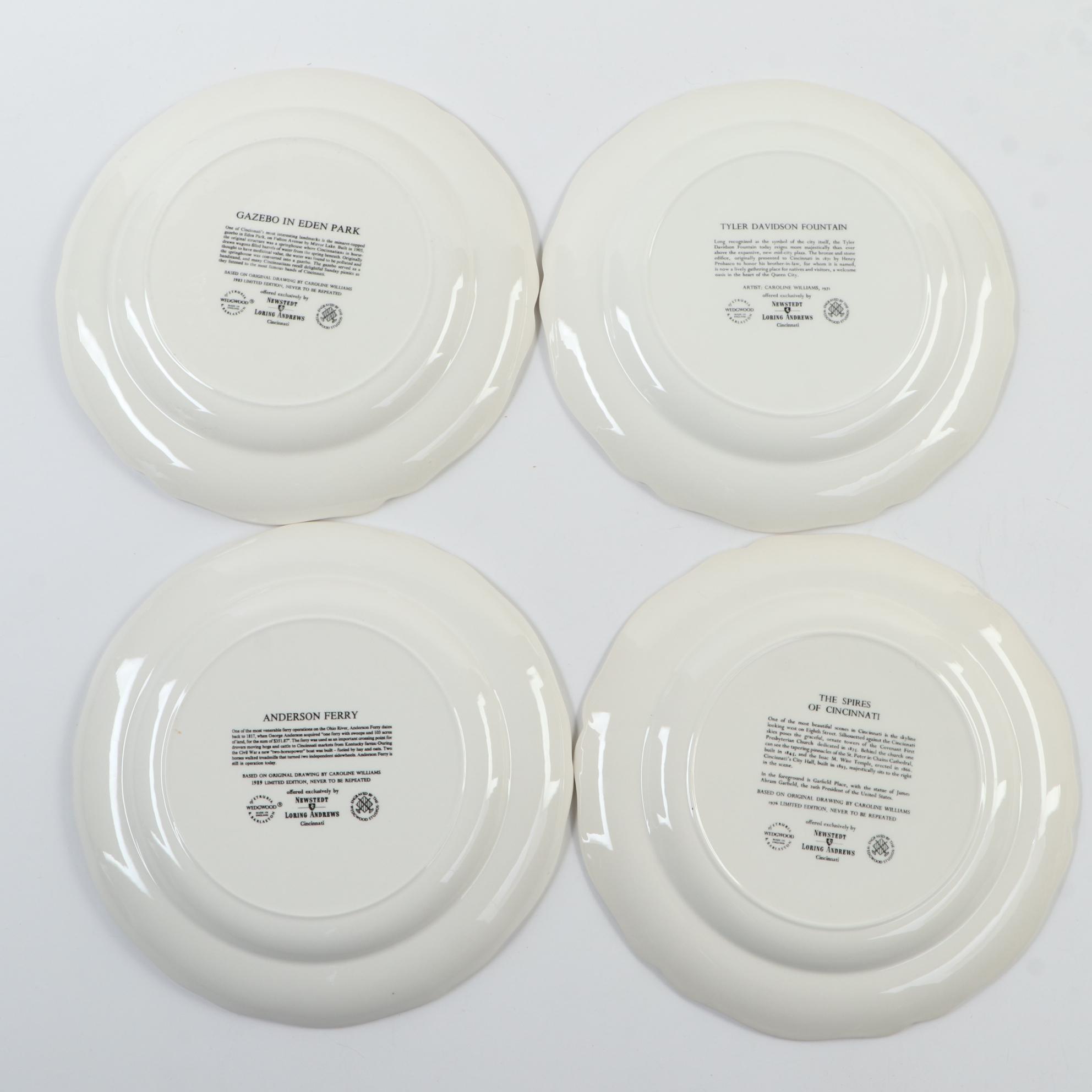 Wedgwood Caroline Williams "Scenes of Cincinnati" Plates , Late 20th Century