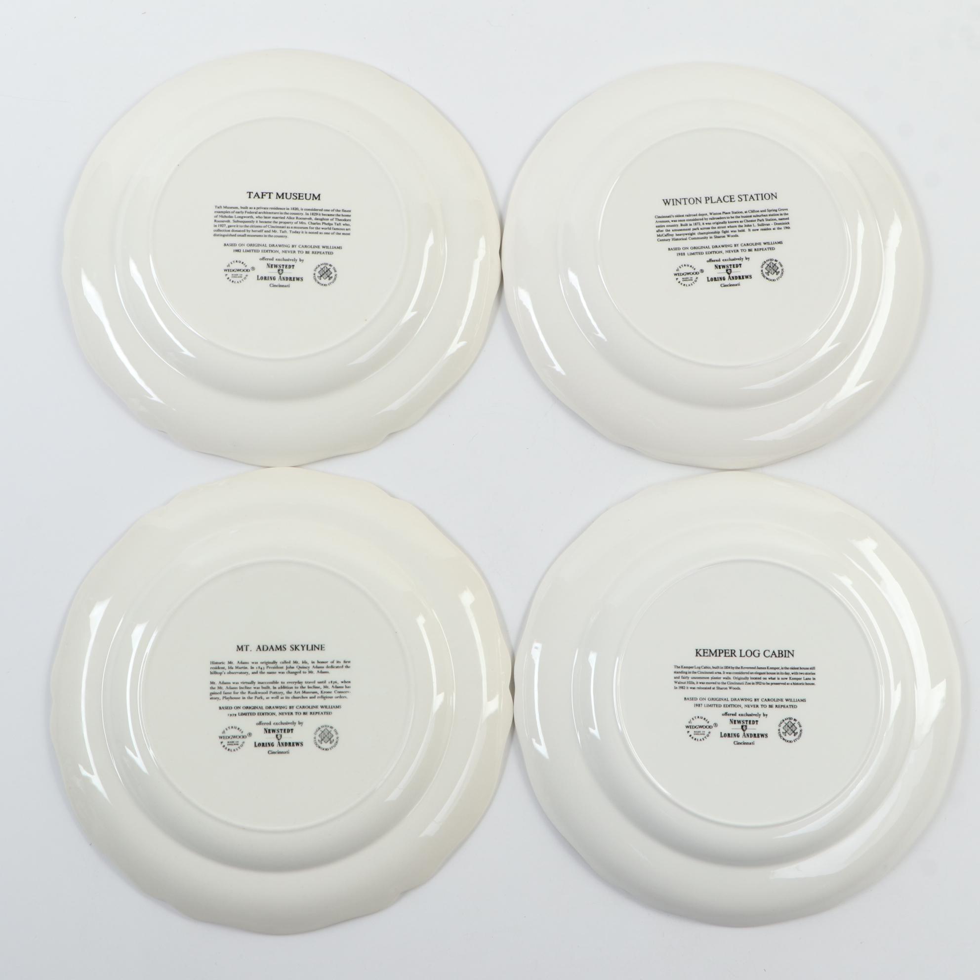 Wedgwood Caroline Williams "Scenes of Cincinnati" Plates , Late 20th Century