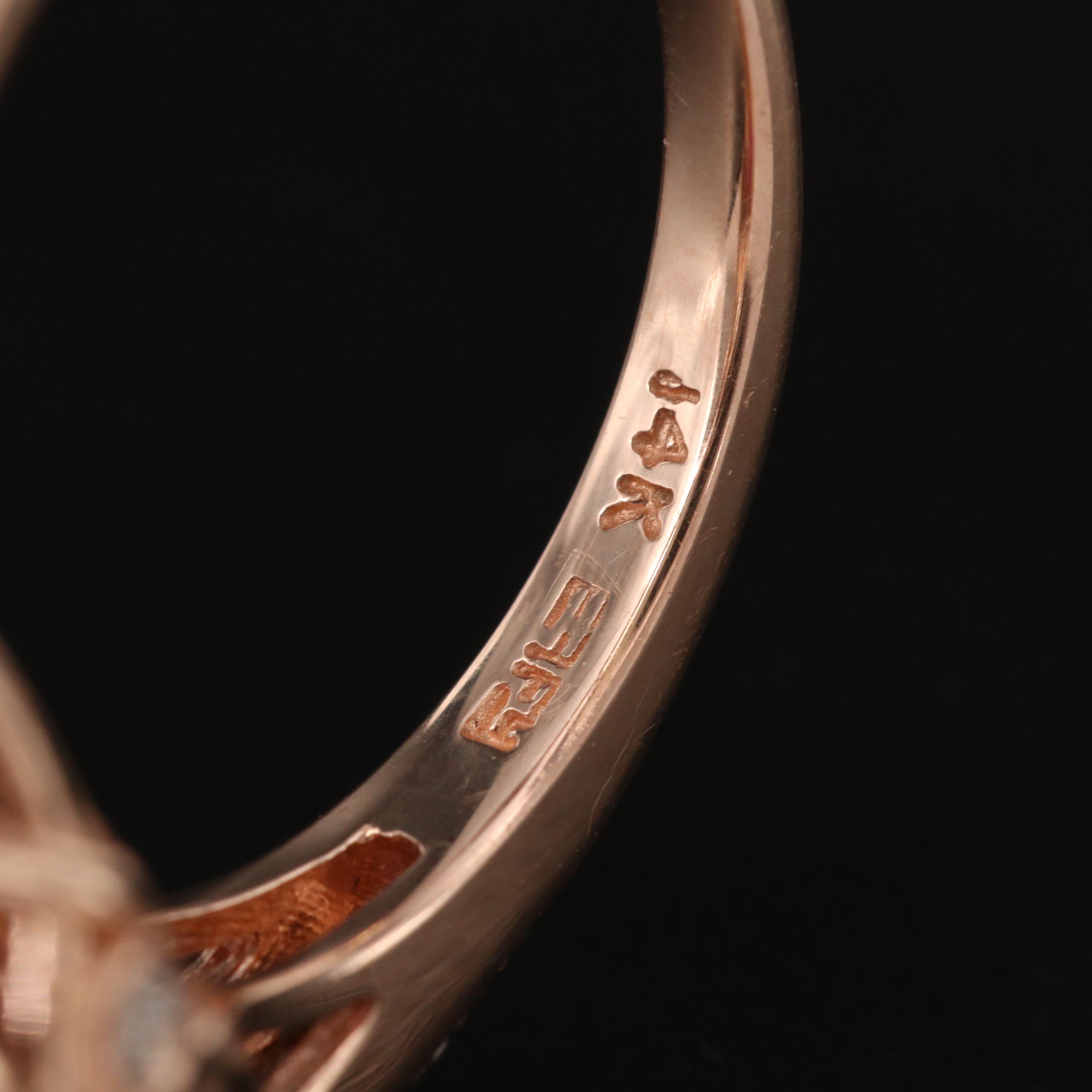 EFFY 14K Rose Gold Rhodolite Garnet and Diamond Ring