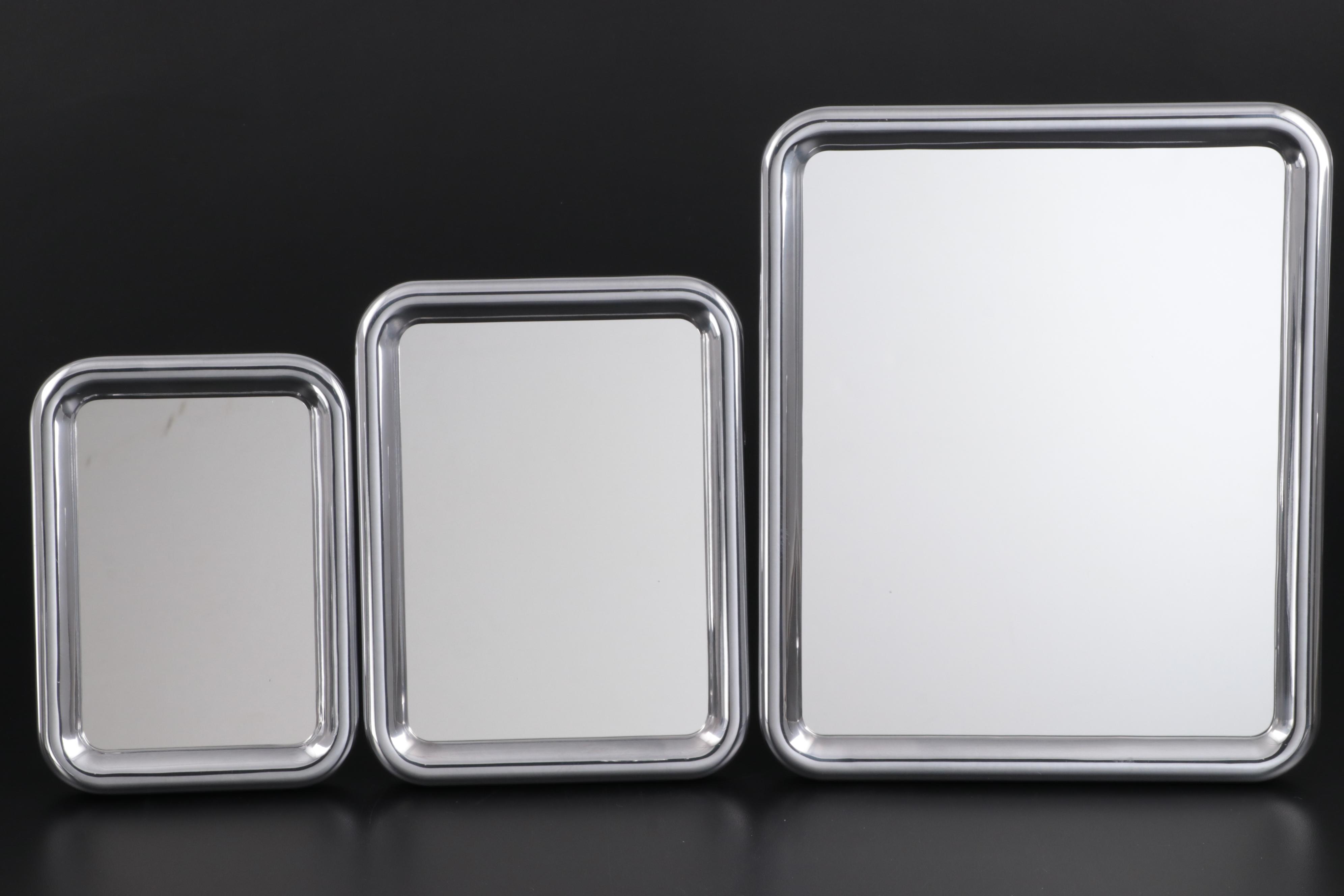 Georg Jensen "Tableau" Aluminium Tabletop and Wall Hanging Mirrors